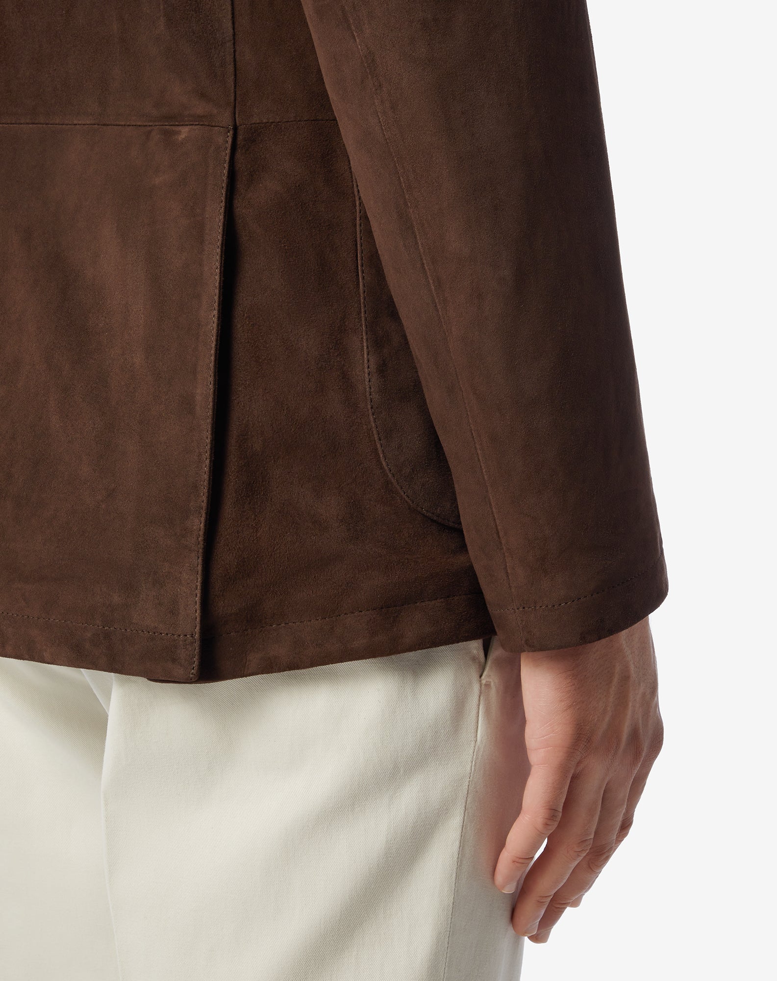 Premium CORNELIANI Men's Brown Lamb Suede Single-Breasted Blazer Jacket - Elegant Business Casual & Evening Wear for Professionals