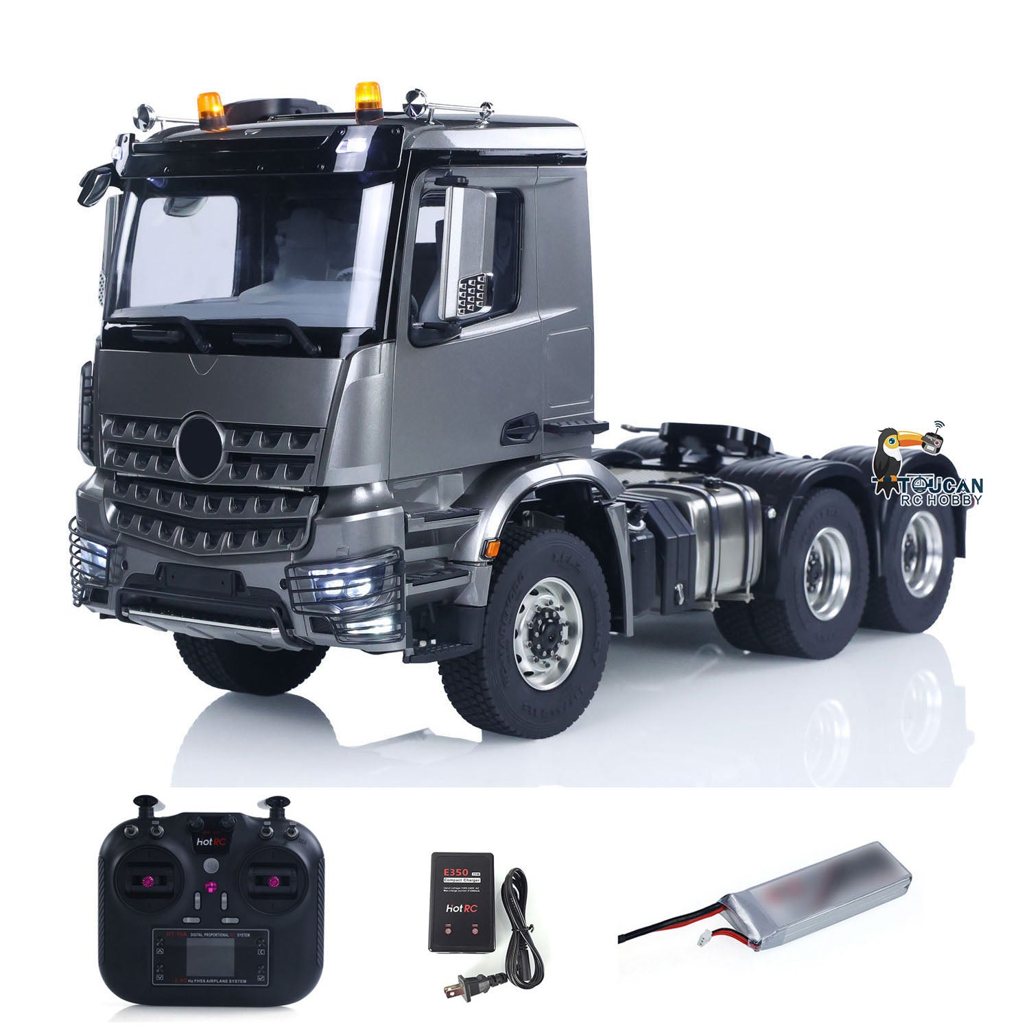1/14 Scale RC Tractor Truck - 6X6 Lorry Car with Metal Axles & 2-Speed Gearbox | RTR Radio Control Vehicle for TAMIYA Semi Trailer | Fast Free Shipping | Perfect for Off-Road Adventures & Heavy Load Simulation