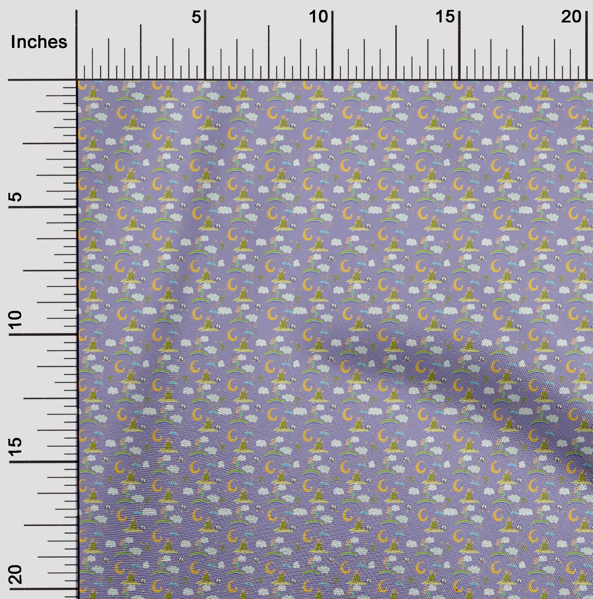 Velvet Lavender Fabric by The Yard - 58 Inch Wide Printed DIY Sewing Material for Kids Clothing | Soft Craft Fabric for Dresses, Quilts & Home Decor Projects