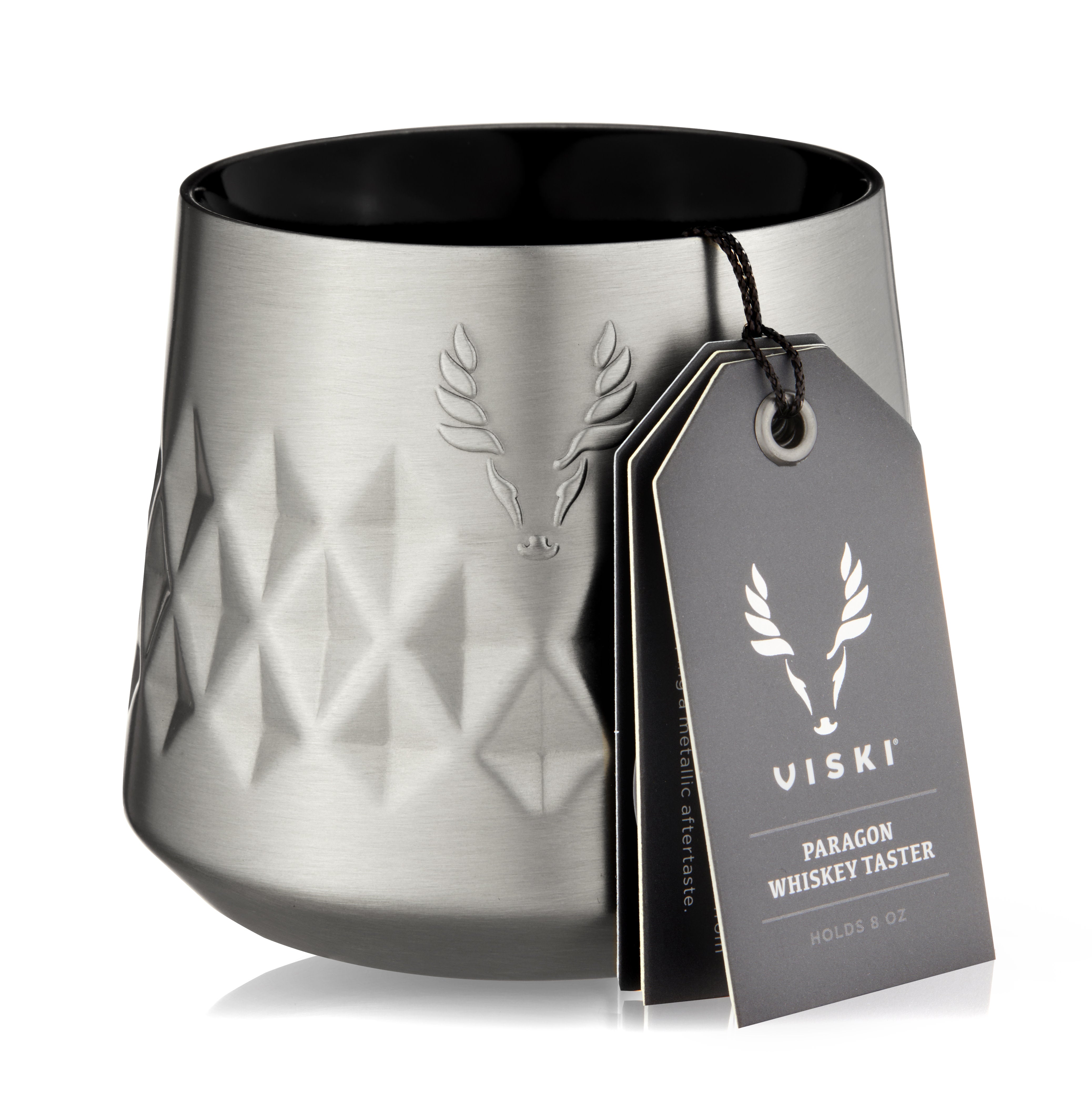 Premium Paragon Stainless Steel Whiskey Taster Set in Platinum Finish - Perfect for Bourbon, Scotch & Whiskey Tasting, Gifts & Home Bar Accessories