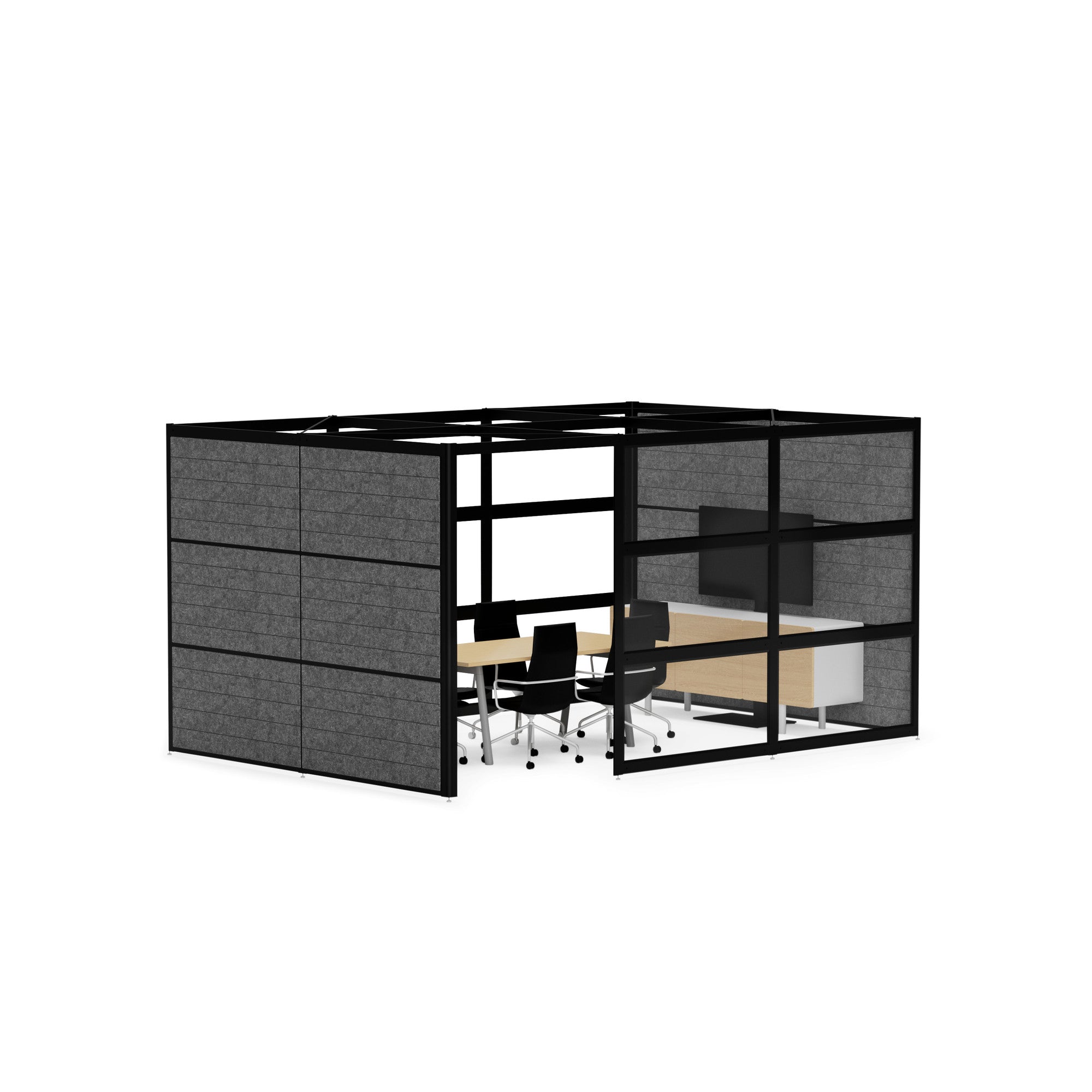 PoppinSpaces Connect Space 108501 - Modular Office Furniture System for Modern Workspaces | Perfect for Home Office, Coworking Spaces & Corporate Environments