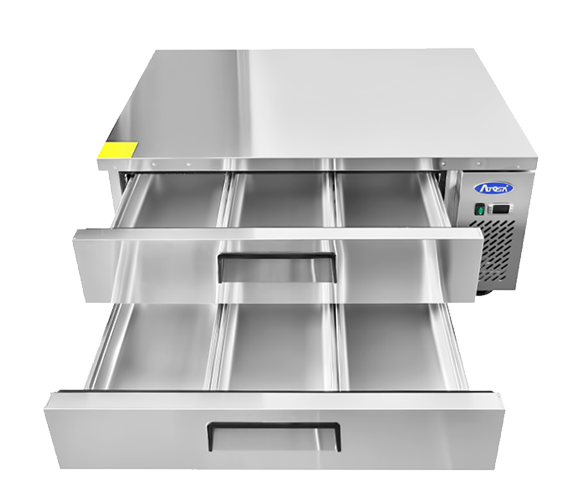 Atosa 48-Inch Stainless Steel Commercial Chef Base with 2 Storage Drawers - Perfect for Restaurant Kitchens, Food Trucks & Catering Businesses