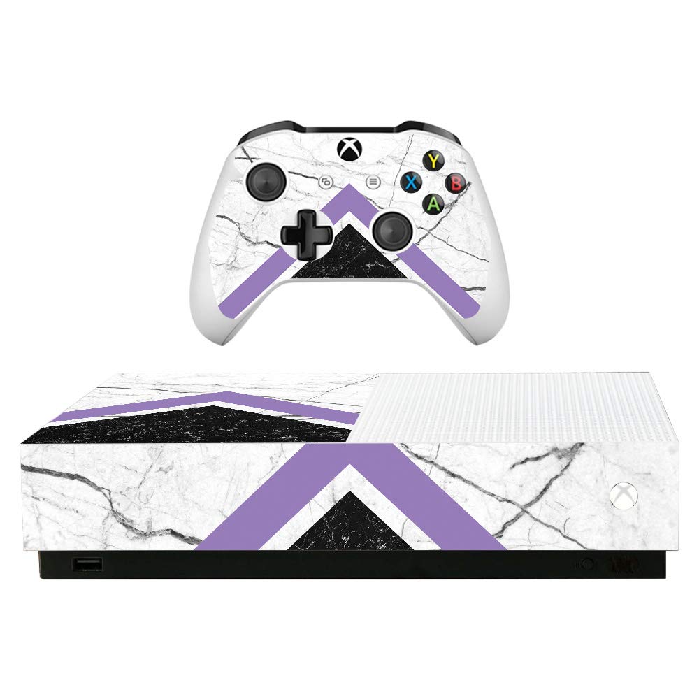 MightySkins Protective Vinyl Skin for Microsoft Xbox One S All-Digital Edition - Geometric Marble Design | Durable, Scratch-Resistant Decal Wrap Cover | Easy to Apply & Remove | Made in USA | Perfect for Gaming Setups & Home Entertainment Systems