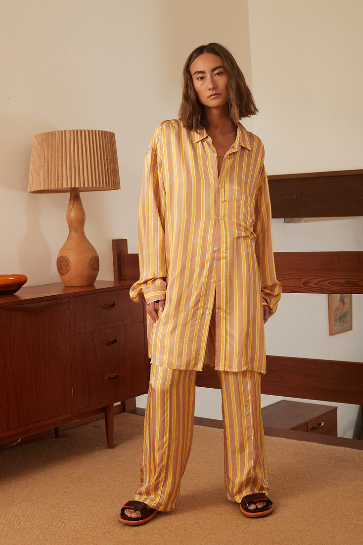 Dillon Shirt in Yellow/Nude | Stylish Casual Blouse for Women | Perfect for Office, Date Night & Everyday Wear