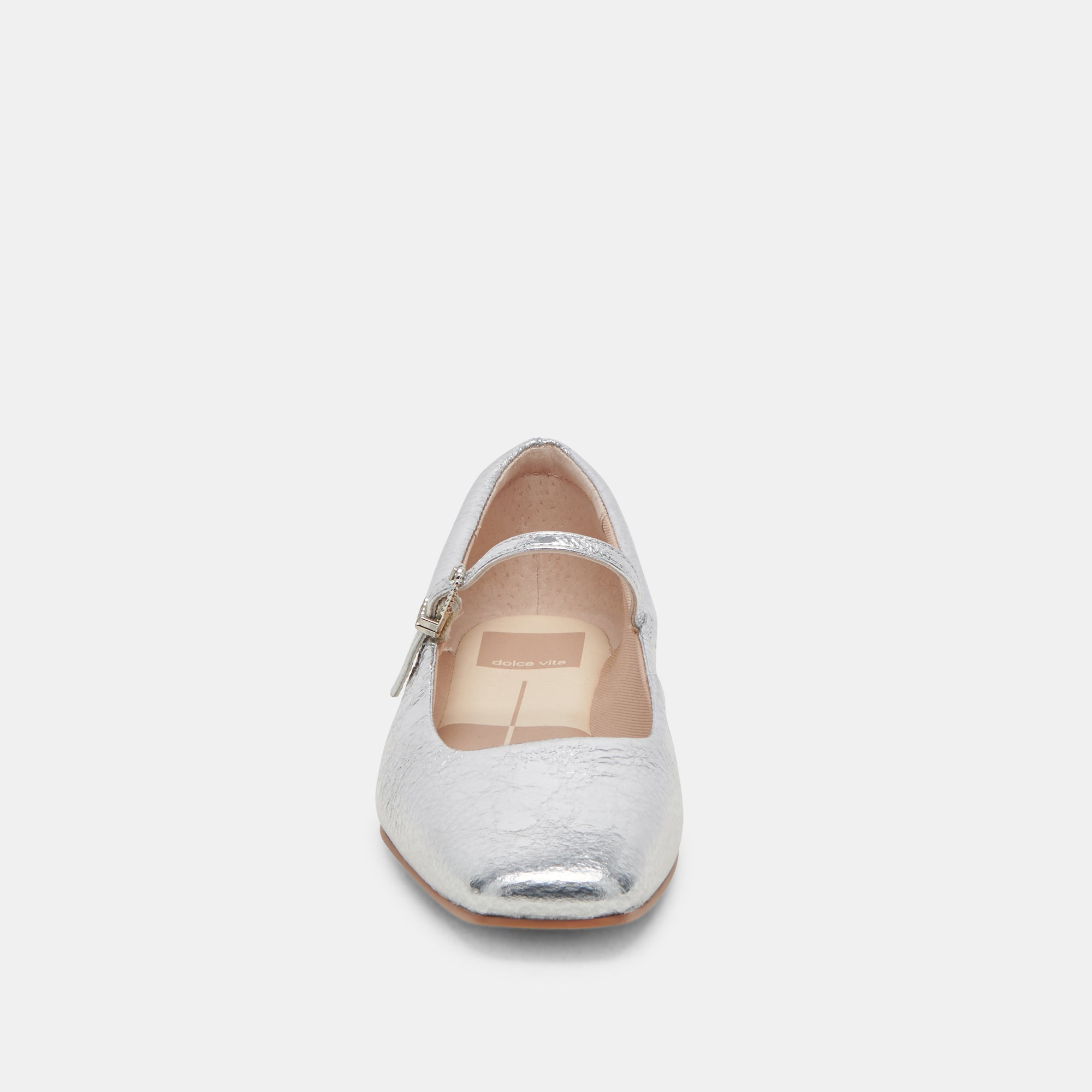 REYES Women's Ballet Flats - Silver Distressed Leather Slip-On Shoes for Comfort & Style | Perfect for Casual Wear, Office & Travel