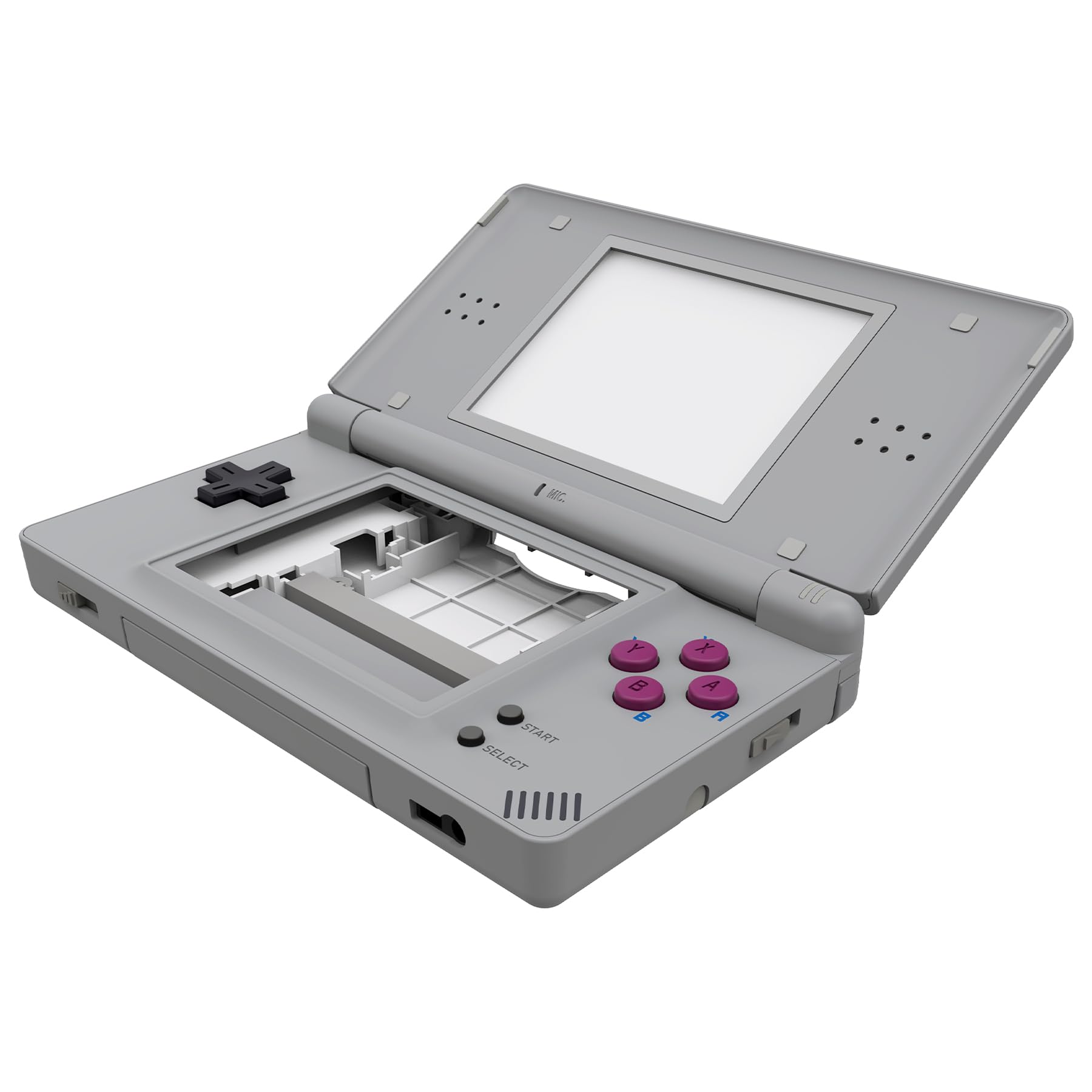 eXtremeRate Full Replacement Shell Case for Nintendo DS Lite - Classic 1989 GB DMG-01 Style with Buttons (Console Not Included) | Perfect for Gaming Enthusiasts & Console Modders