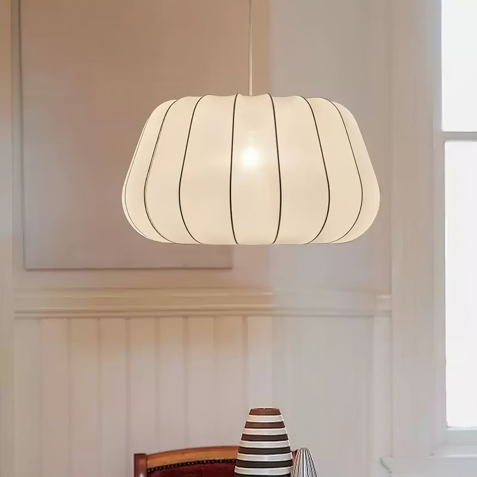 Modern Cloud Fabric Pendant Light - Soft Glow Hanging Lamp for Bedroom, Living Room & Dining Room - Boho Chic Ceiling Lighting Fixture