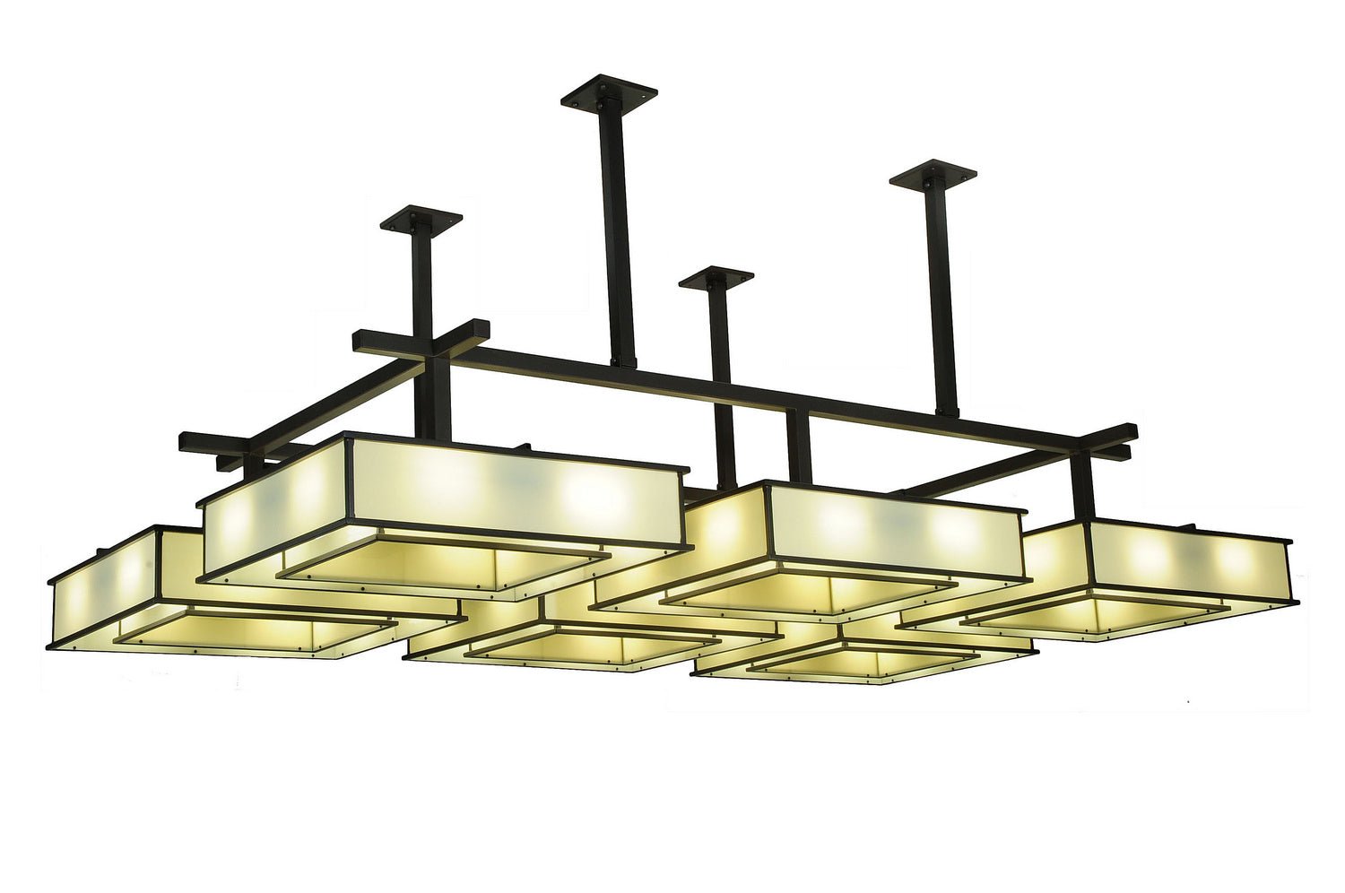 48-Light Semi Flushmount Ceiling Fixture - Modern Crystal Chandelier for Dining Room, Bedroom, or Living Room Lighting