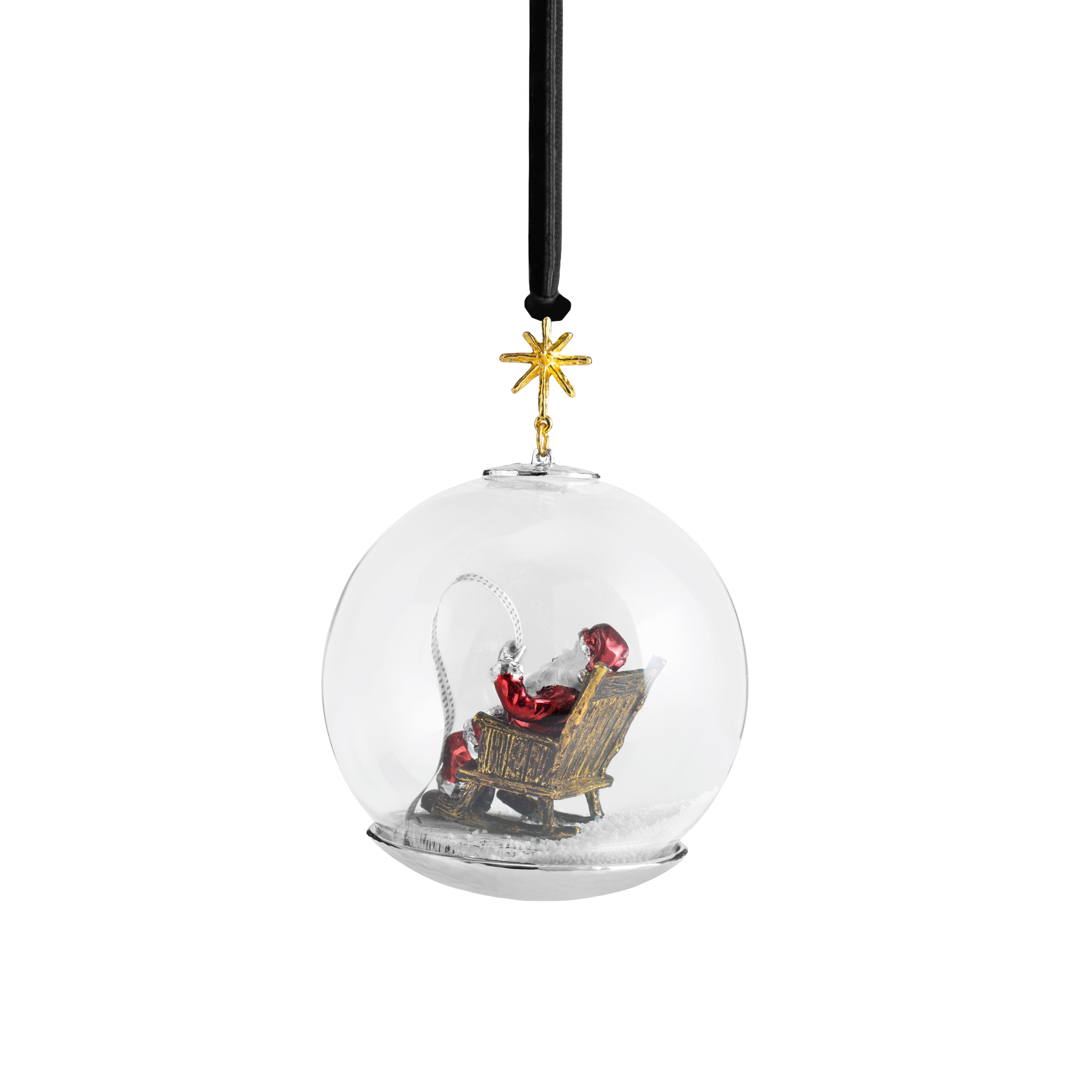 Santa Snow Globe Ornament - Christmas Tree Decorations with Festive Holiday Scene - Perfect for Xmas Gifts, Home Decor & Winter Wonderland Displays