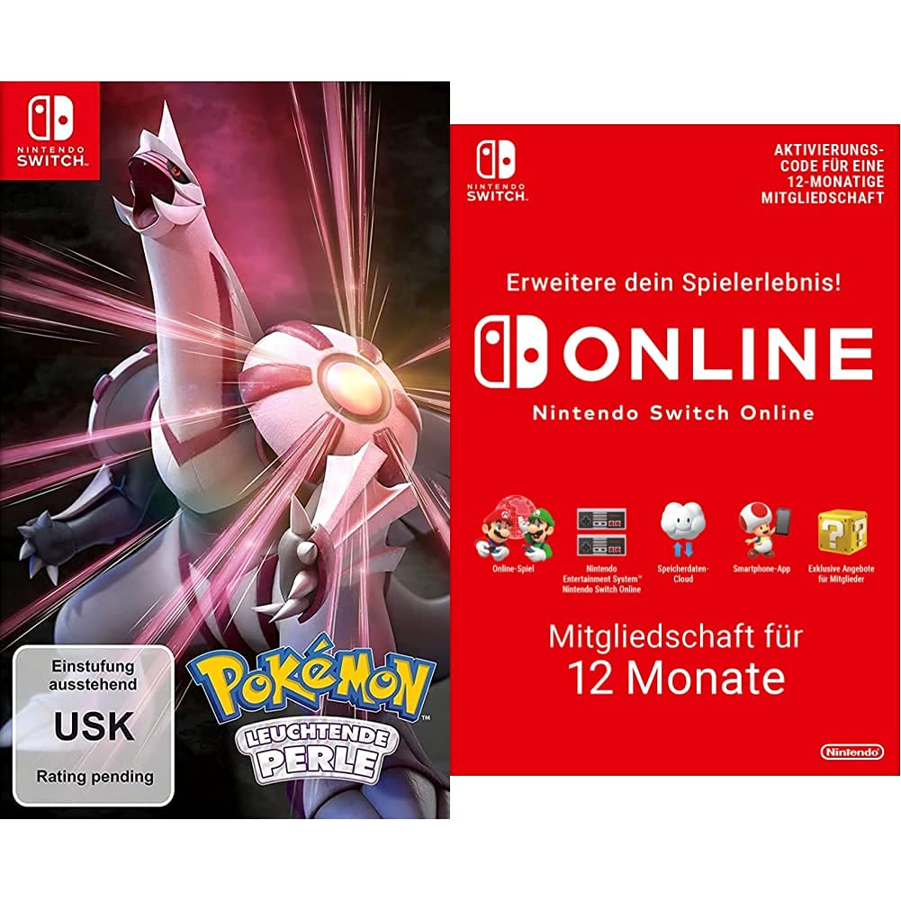 Pokémon Shining Pearl - Nintendo Switch Digital Download Code with 12-Month Nintendo Switch Online Membership | Adventure RPG Game for Kids & Adults | Perfect for Travel & Family Game Nights
