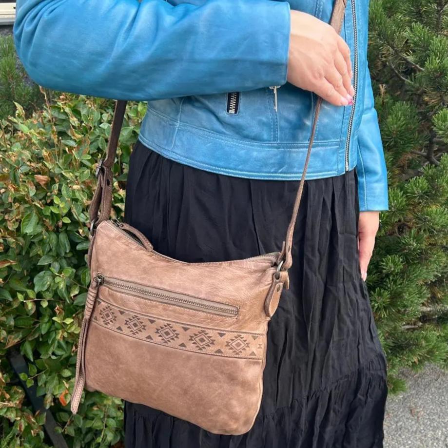 Stylish MET Crossbody Bag with Aztec Pattern - Perfect for Travel, Shopping & Everyday Use