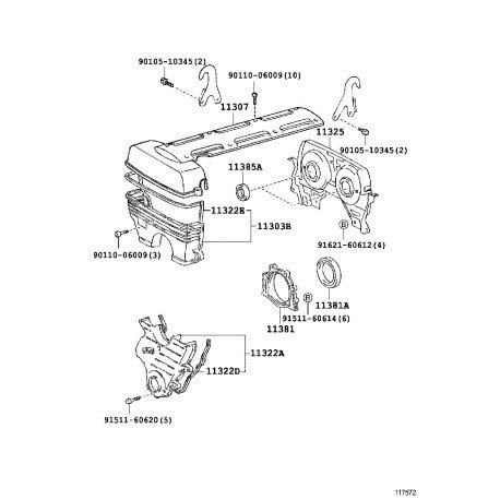 Toyota 11303-46011 Engine Timing Cover Replacement Part - Compatible with Camry, Corolla, RAV4 & More - High-Quality OEM Replacement for Smooth Engine Performance - Perfect for DIY Repairs & Professional Mechanics