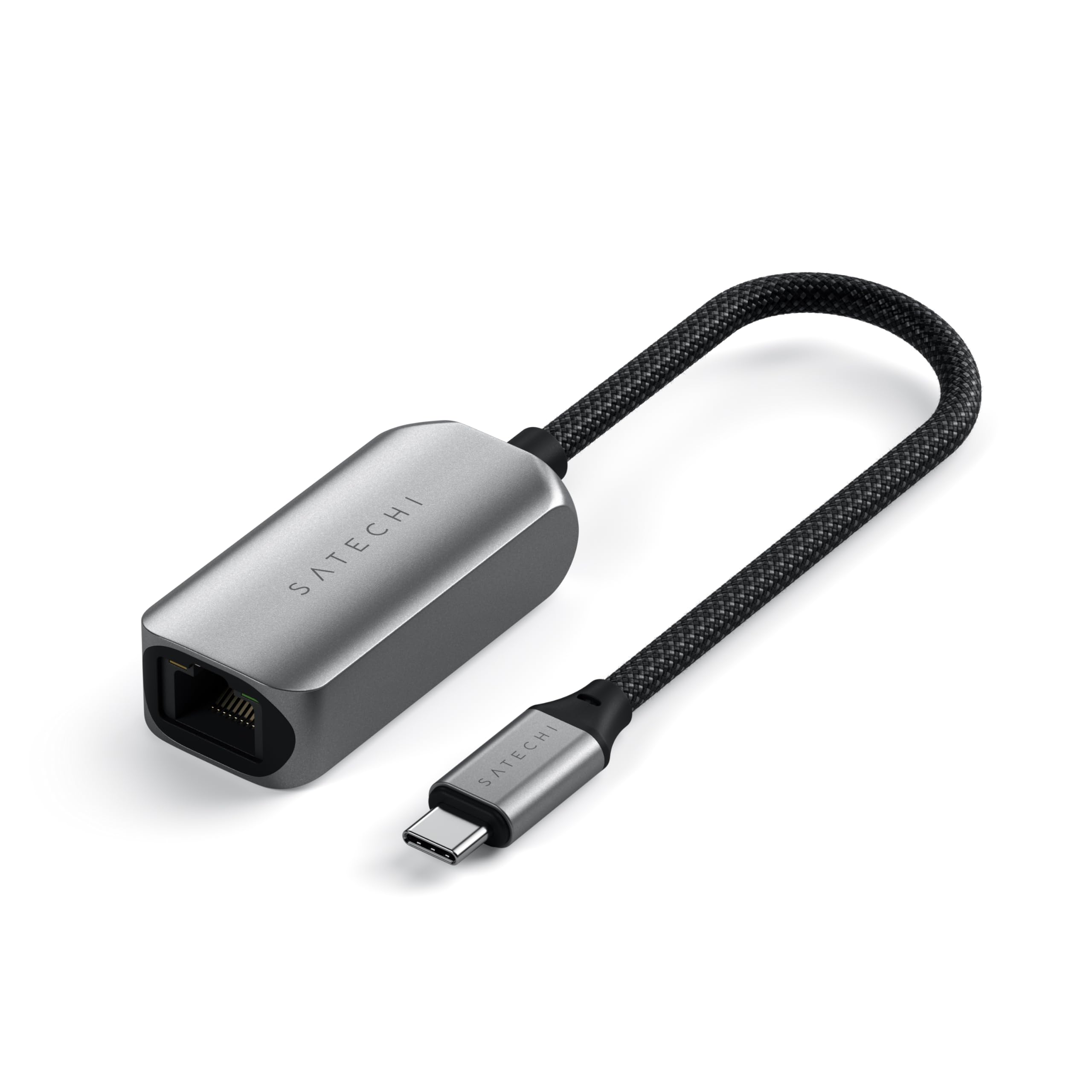 SATECHI USB-C 2.5 Gigabit Ethernet Adapter - High-Speed USB-C to RJ45 Converter (Up to 2.5Gbps) for MacBook Pro/Air, iPad Pro, iPhone 16 & USB-C Devices - Perfect for Gaming, Streaming & Office Work