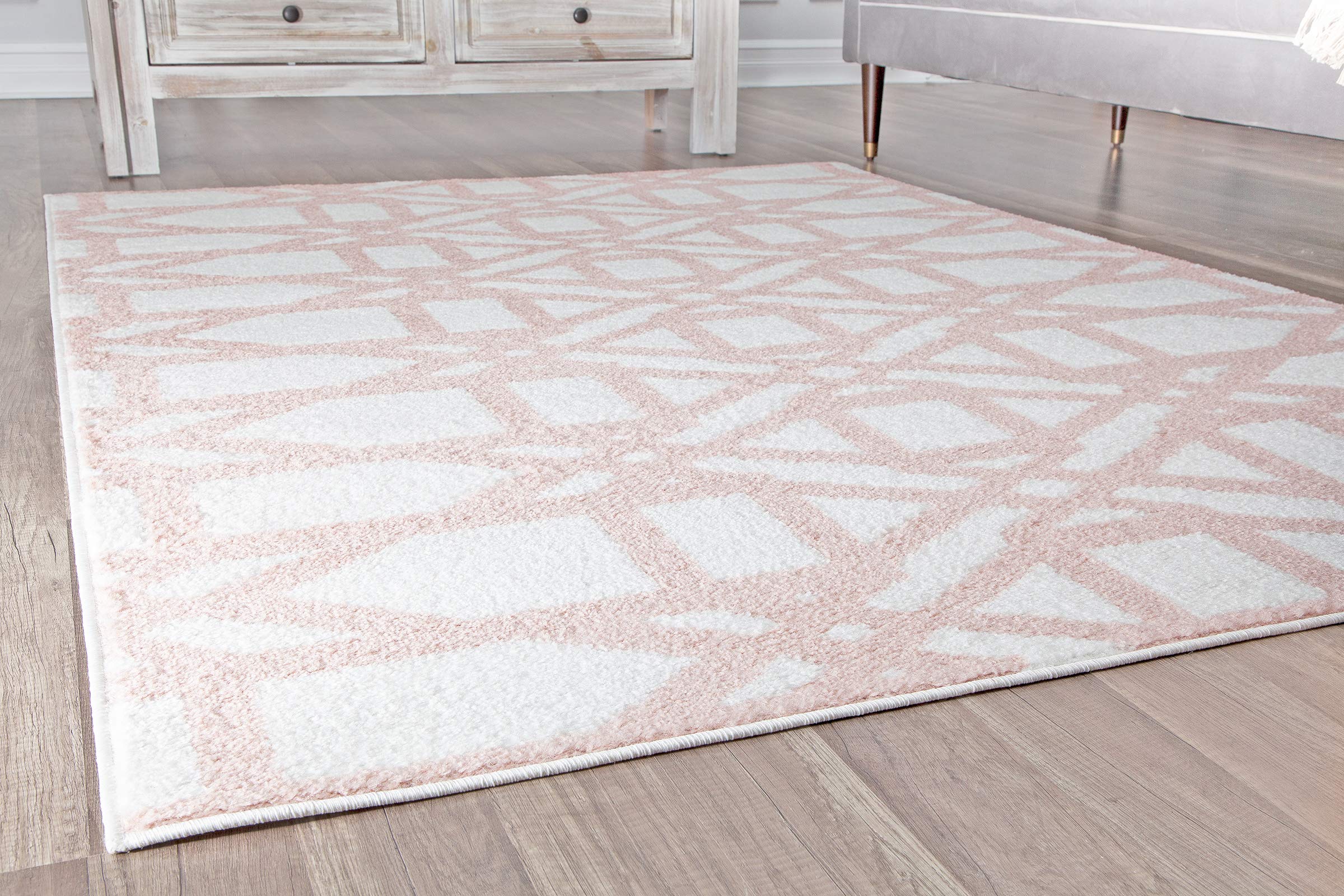 Rugs America Mika Collection MO30B Spiced Milk Contemporary Geometric Area Rug 5'0