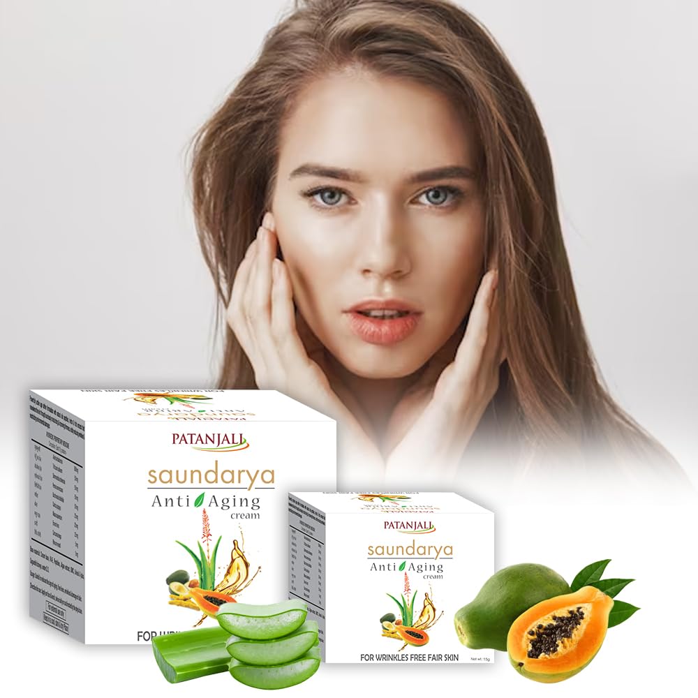Patanjali Face Cream 15g - Natural & Organic Moisturizer for Glowing Skin | Best for Daily Hydration & Anti-Aging Skincare Routine