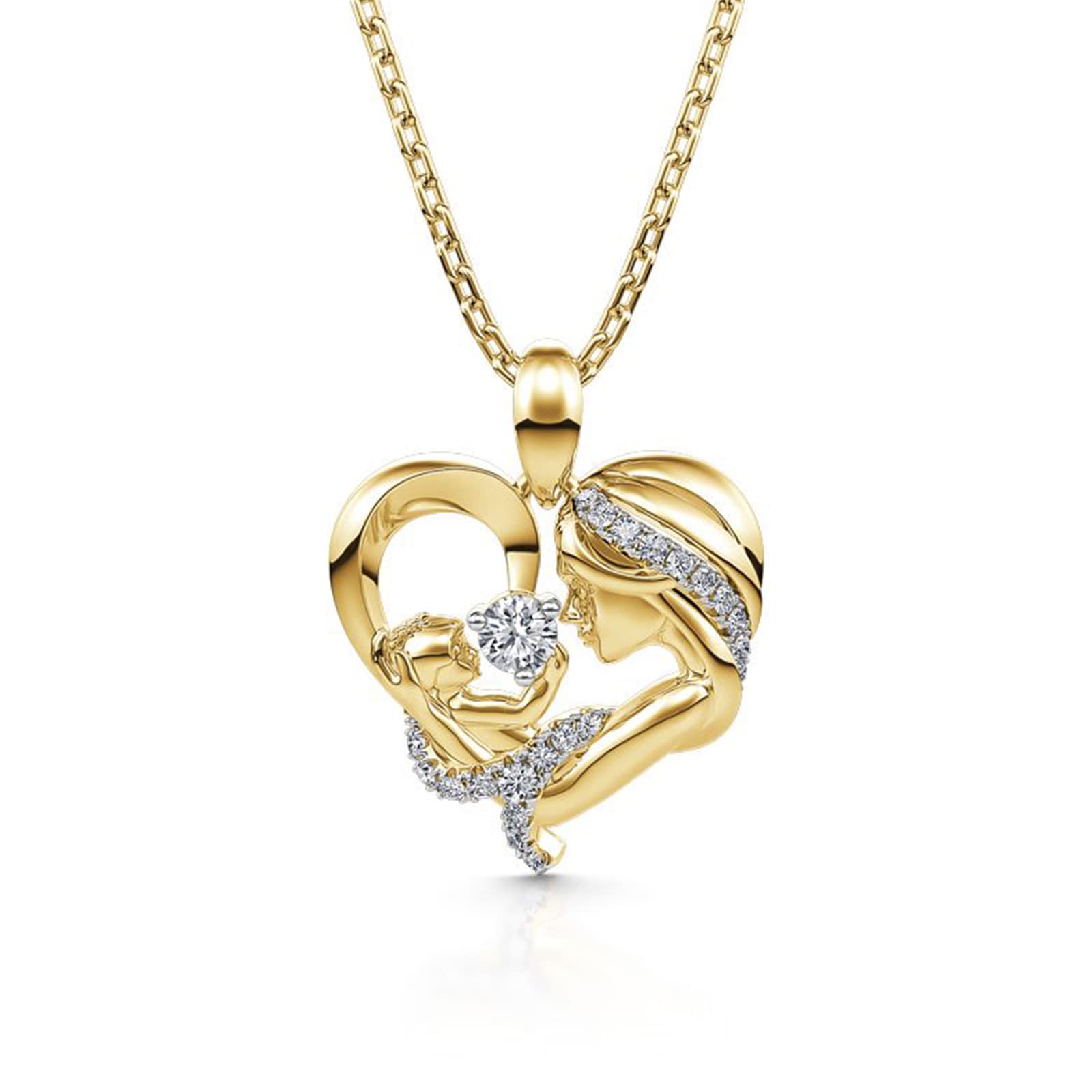 Jeulia Sterling Silver Love Heart Birthstone Necklace for Women - Personalized Pendant Jewelry Gift for Birthday, Mother's Day, Valentine's (Sister, Wife, Girlfriend) with Gift Box | Perfect for Anniversaries, Romantic Occasions & Everyday Wear