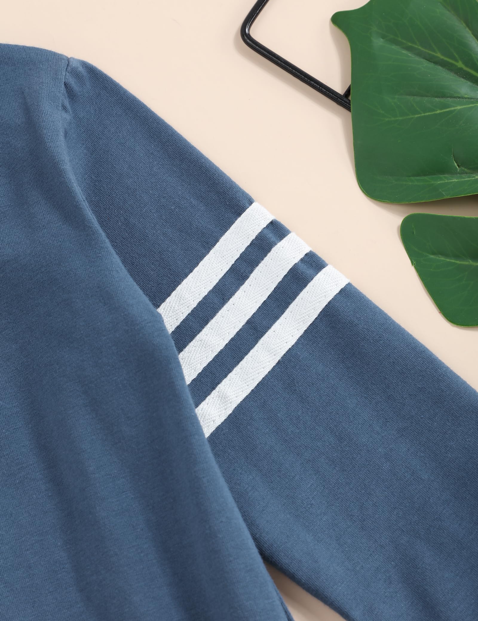 Oklady Boys Striped Long Sleeve T-Shirt & Pants Set - Fall Winter Toddler Outfit for Playdates, School & Casual Wear (1-5 Years)