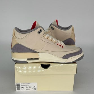 Original Air Jordan 3 Retro 'Muslin' Men's Basketball Shoes - Size 10 (DH7139-100) - Premium Comfort for Streetwear & Casual Style