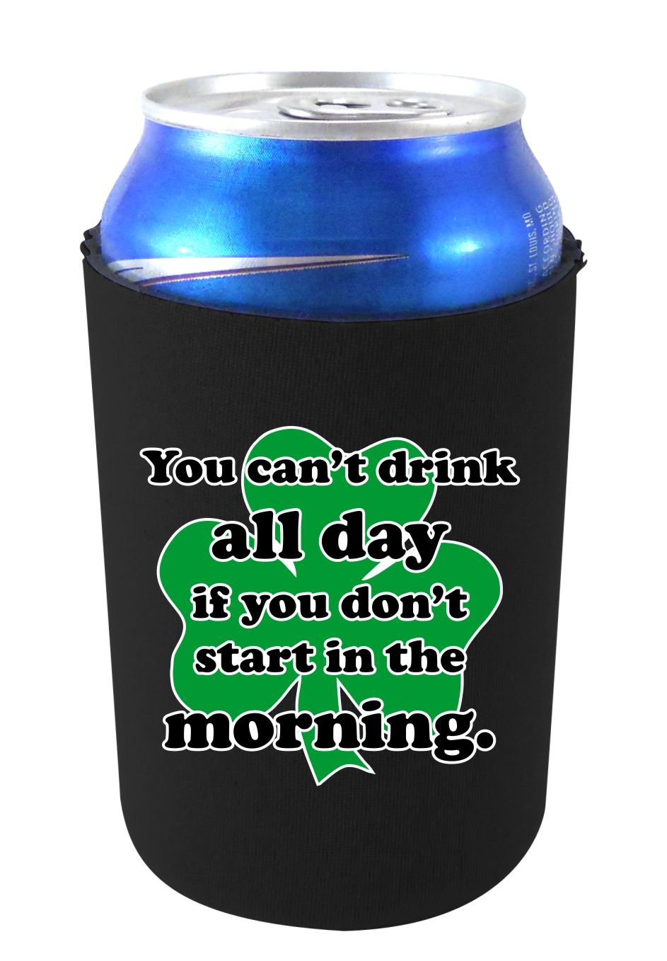 Collapsible Can Coolie - Insulated Drink Sleeve for Beer & Soda - Reusable & Portable - Perfect for Camping, BBQs, and Beach Parties (Black)