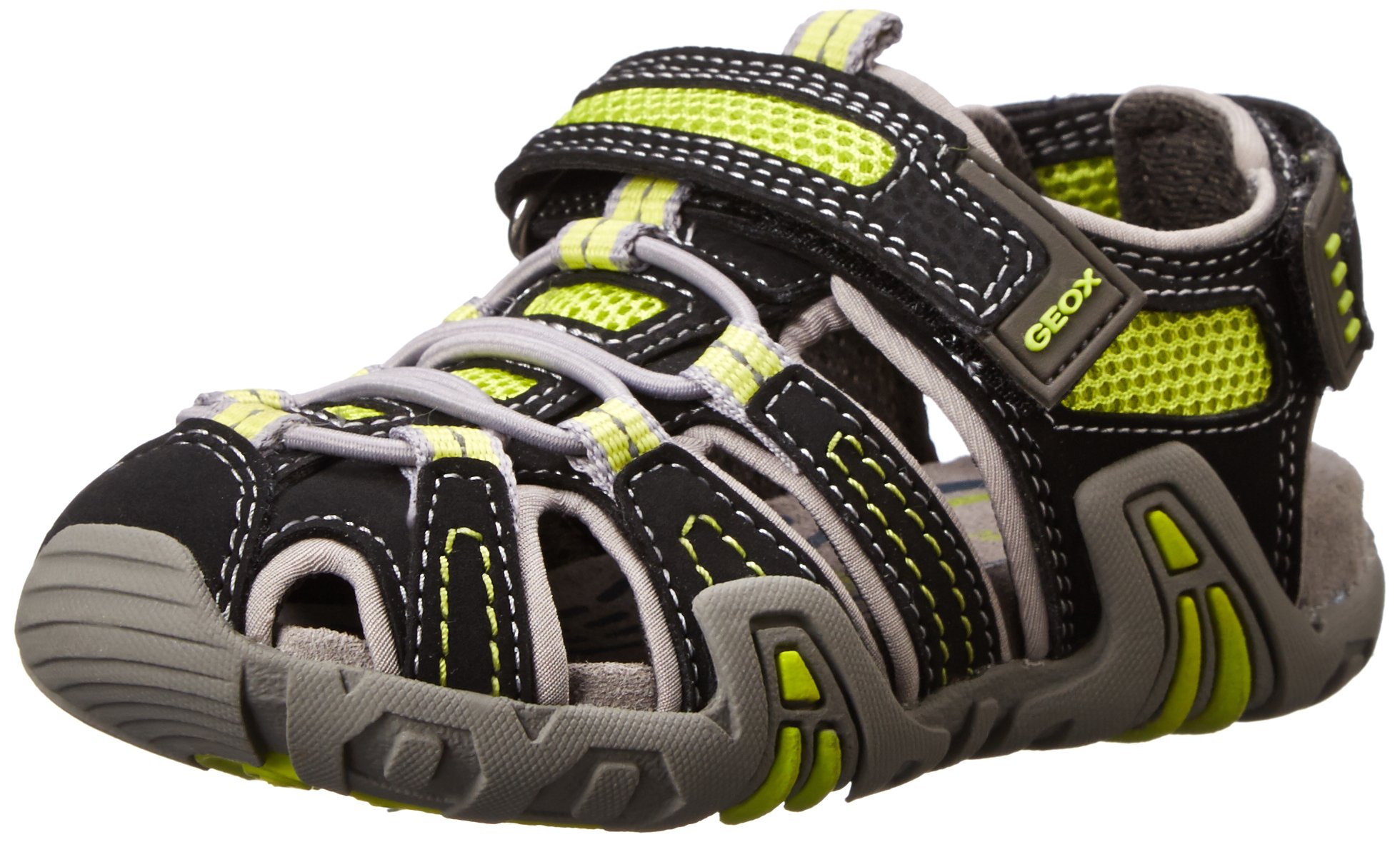 Geox Unisex Kids Slip-On Sandals with Adjustable Velcro Strap - Comfortable Lightweight Beach & Pool Shoes for Boys and Girls