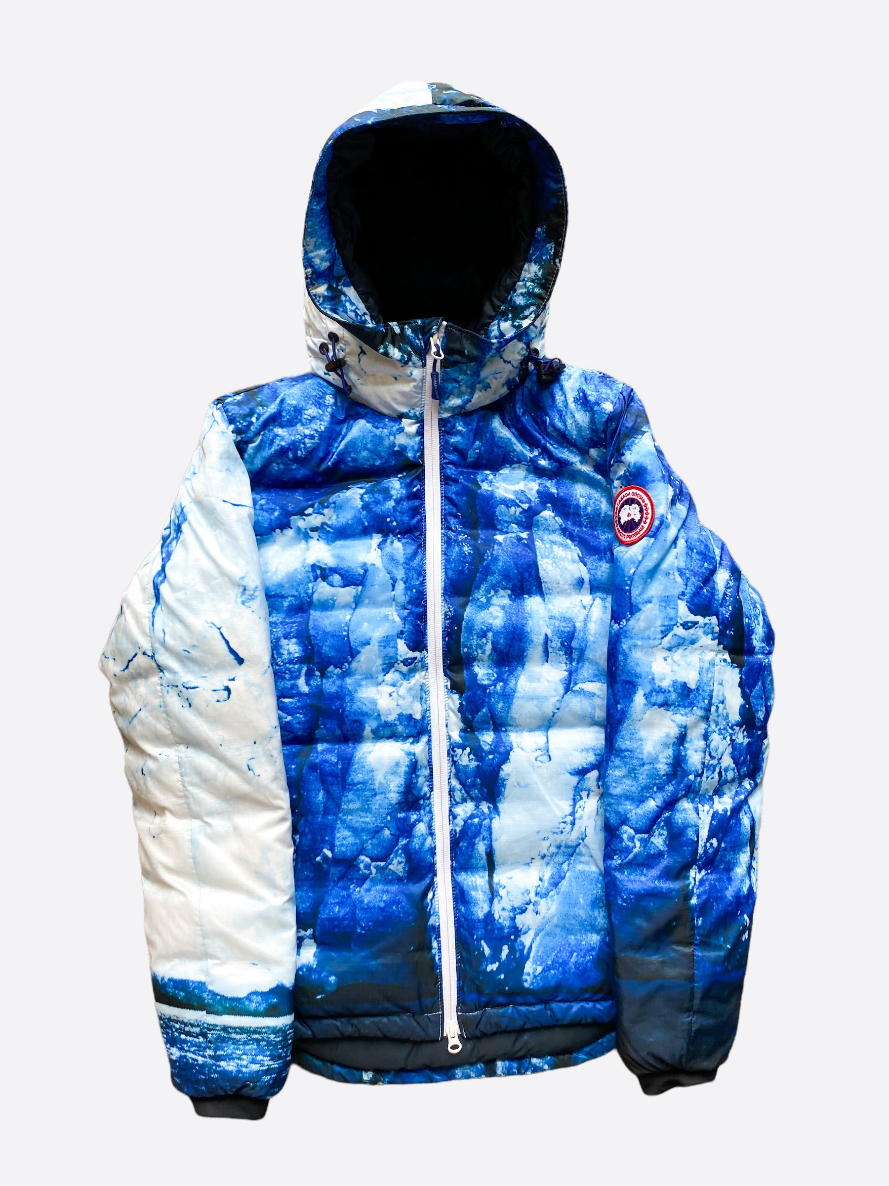 Canada Goose Blue Glacier Camp Hooded Women's Jacket - Waterproof Winter Coat for Outdoor Activities & Urban Fashion