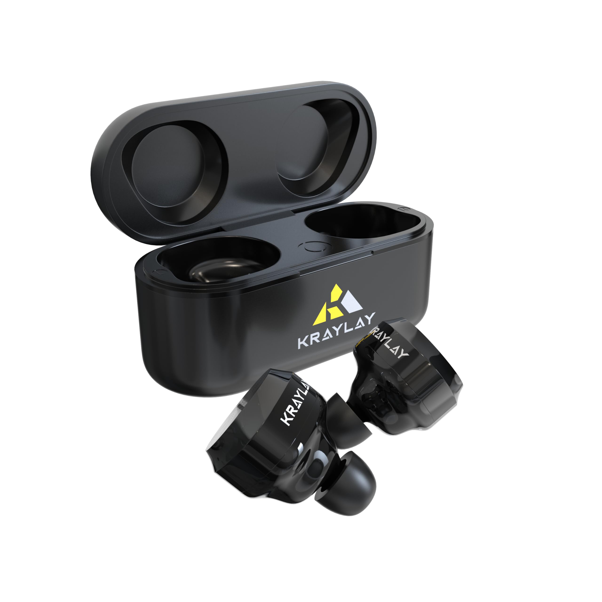Wireless Bluetooth 5.3 Earbuds with 40H Playtime, IPX7 Waterproof, Memory Foam Ear Tips for Secure Fit - Perfect for Running, Gym Workouts & Gaming (Black)