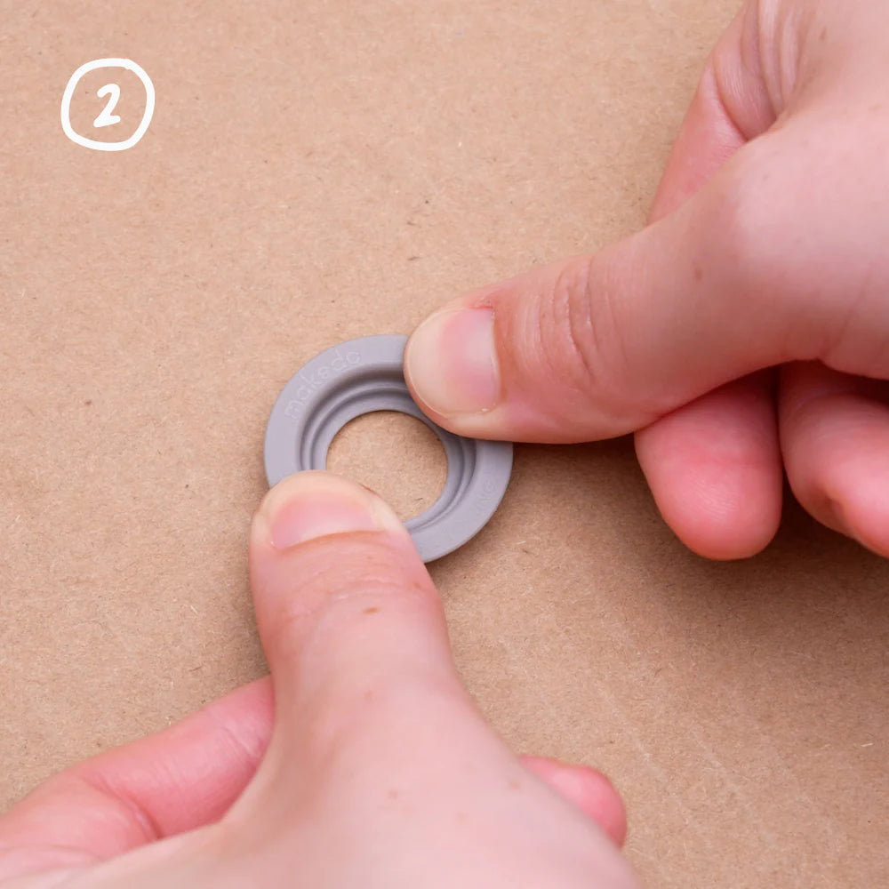 Makedo ROTO RING - Reusable Plastic Connectors for DIY Cardboard Projects | Perfect for STEM Education, Kids Crafts & Creative Building at Home or School