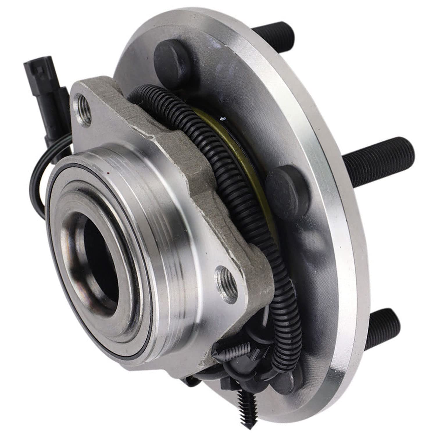 Dodge Ram 1500 Front Wheel Bearing and Hub Assembly 5-Lug w/ABS (2012-2018) - Replacement for 2WD & 4WD Models (Excludes Tradesman HD) - Durable Hub Bearing Kit (2-Piece Set) - Perfect for Off-Roading, Towing & Daily Driving