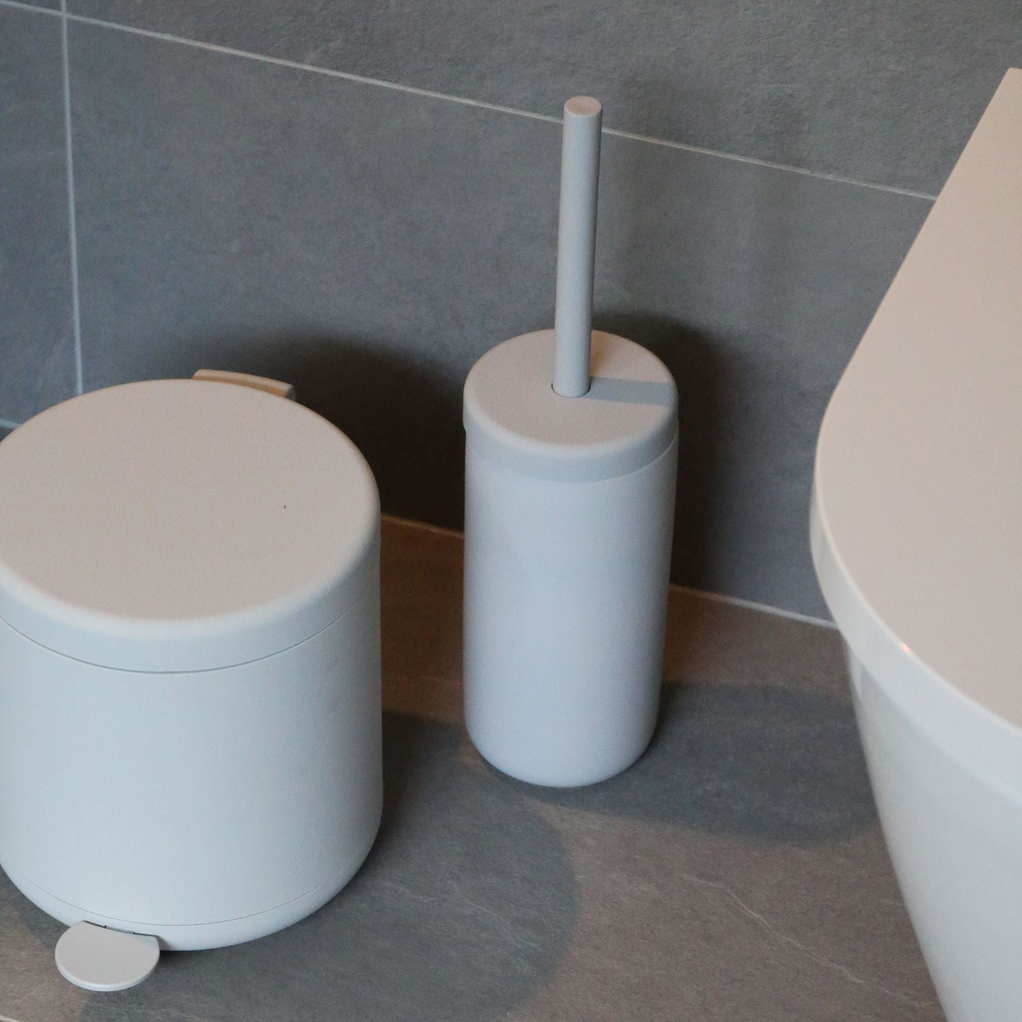 ZONE DENMARK Ume Toilet Brush in Soft Grey - Modern Bathroom Cleaning Tool for Hygienic Home Maintenance