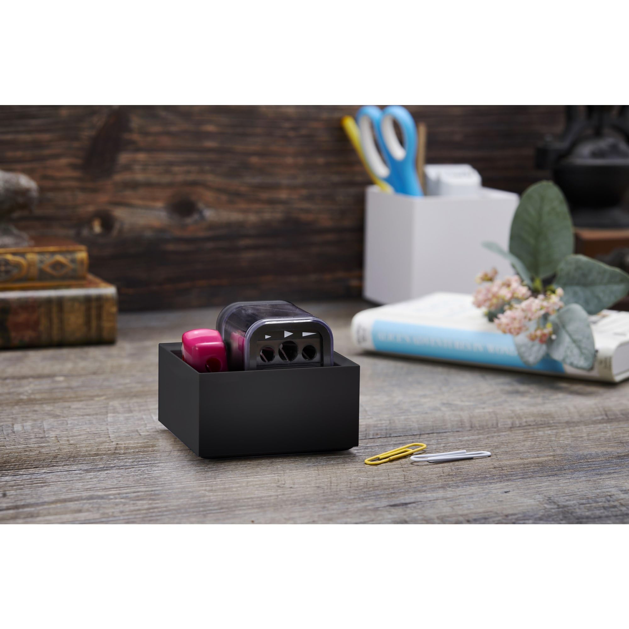 Bostitch Office Konnect Desk Organizer Accessory Tray - Black Desktop Storage Solution for Pens, Paper Clips & Office Supplies | Perfect for Home Office, Workstation & School Desk Organization