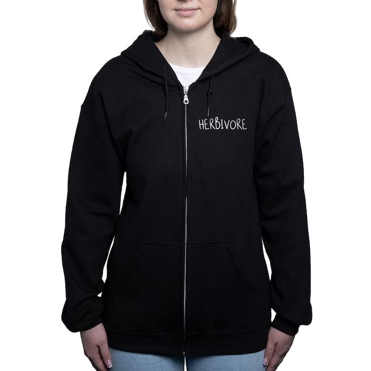 Herbivore Women's Zip Hoodie - Soft Fleece Pullover with Front Pocket for Casual Wear & Outdoor Activities
