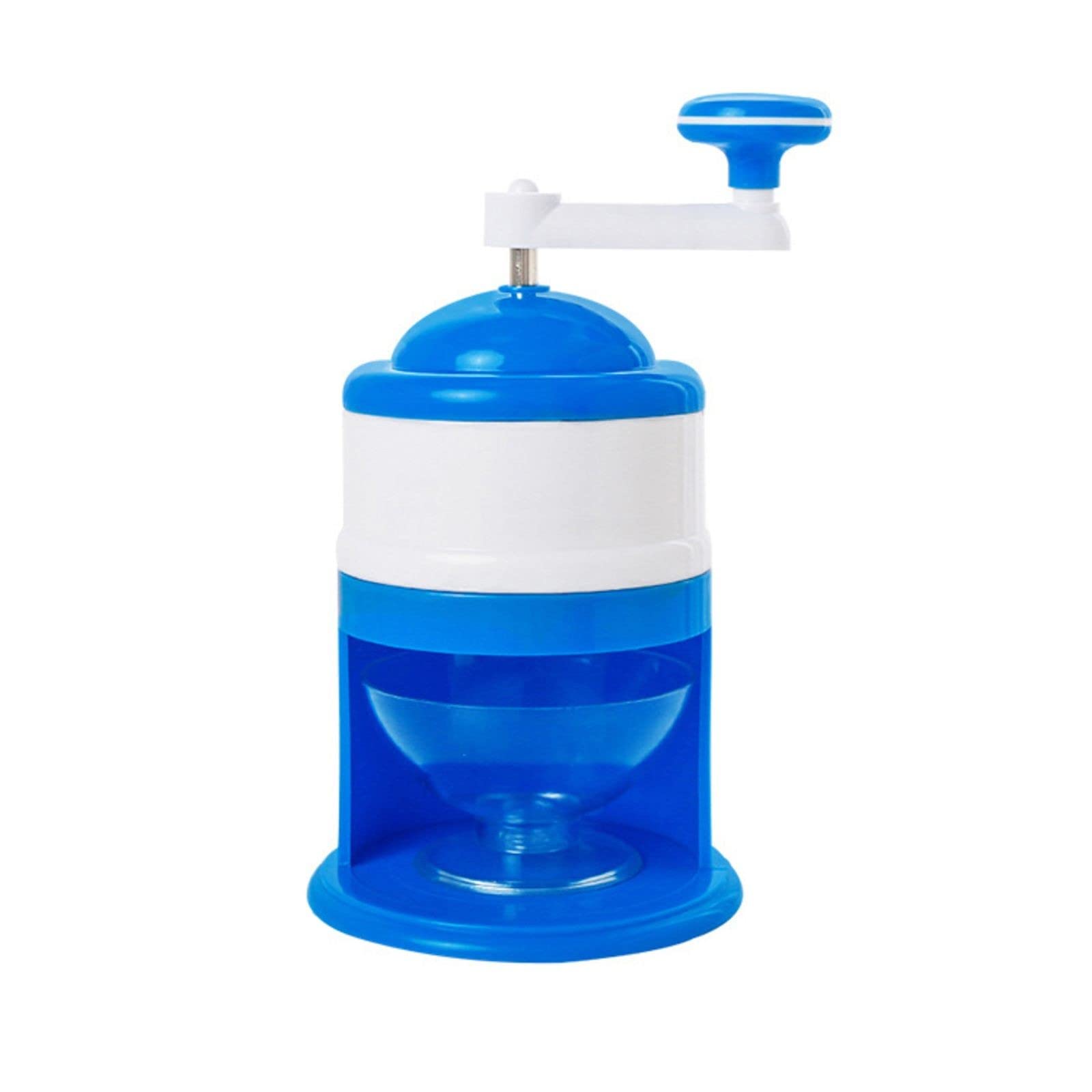 Portable Manual Ice Crusher and Shaved Ice Machine - Mini Household Ice Shaver for Smoothies, Cocktails, and Desserts - Perfect for Parties, Cafes, and Home Use (White, One Size)