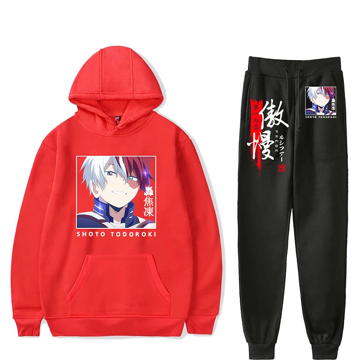 Anime Hoodie and Sweatpants Set for Men & Women - Stylish Two-Piece Tracksuit Outfit | Perfect for Cosplay, Casual Wear & Anime Lovers