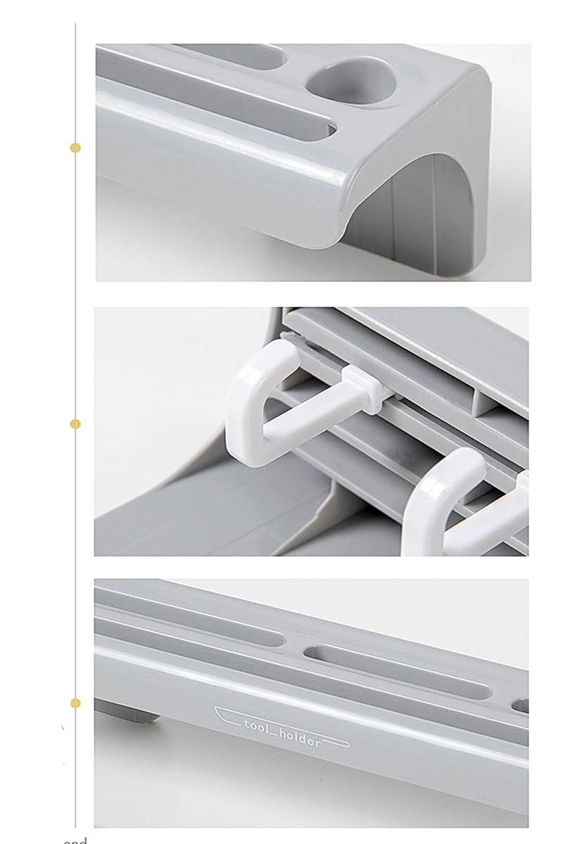 Wall Mounted Self-Adhesive Knife Holder - Space-Saving Kitchen Knife Rack with Hooks for Knives, Utensils & Spices | Perfect for Small Kitchens, RVs & Camping Use