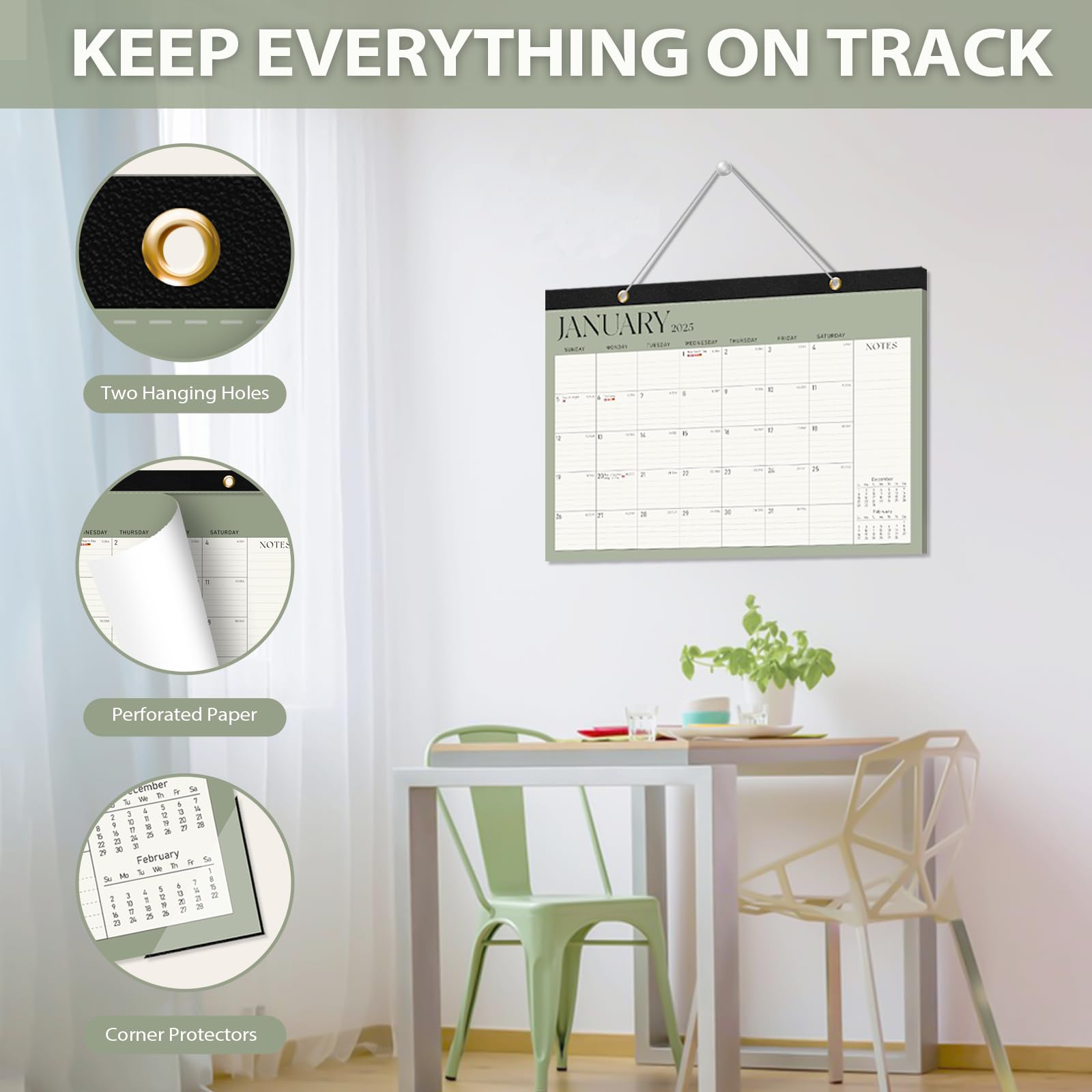 2025-2026 21-Month Large Desk Calendar Planner (April 2025-December 2026) - 17