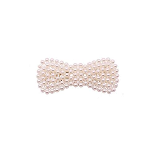 SLENDIPLUS F130 Pearl Hair Clip for Women - Fashionable Knotted Headband Accessory (Beige, One Size) - Perfect for Weddings, Parties, and Everyday Styling