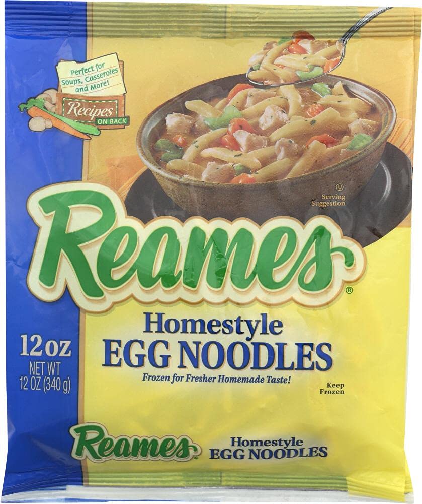 Reames Home Style Egg Noodles 12oz | Traditional Pasta for Soups, Casseroles & Comfort Food Dishes | Perfect for Family Dinners & Holiday Meals