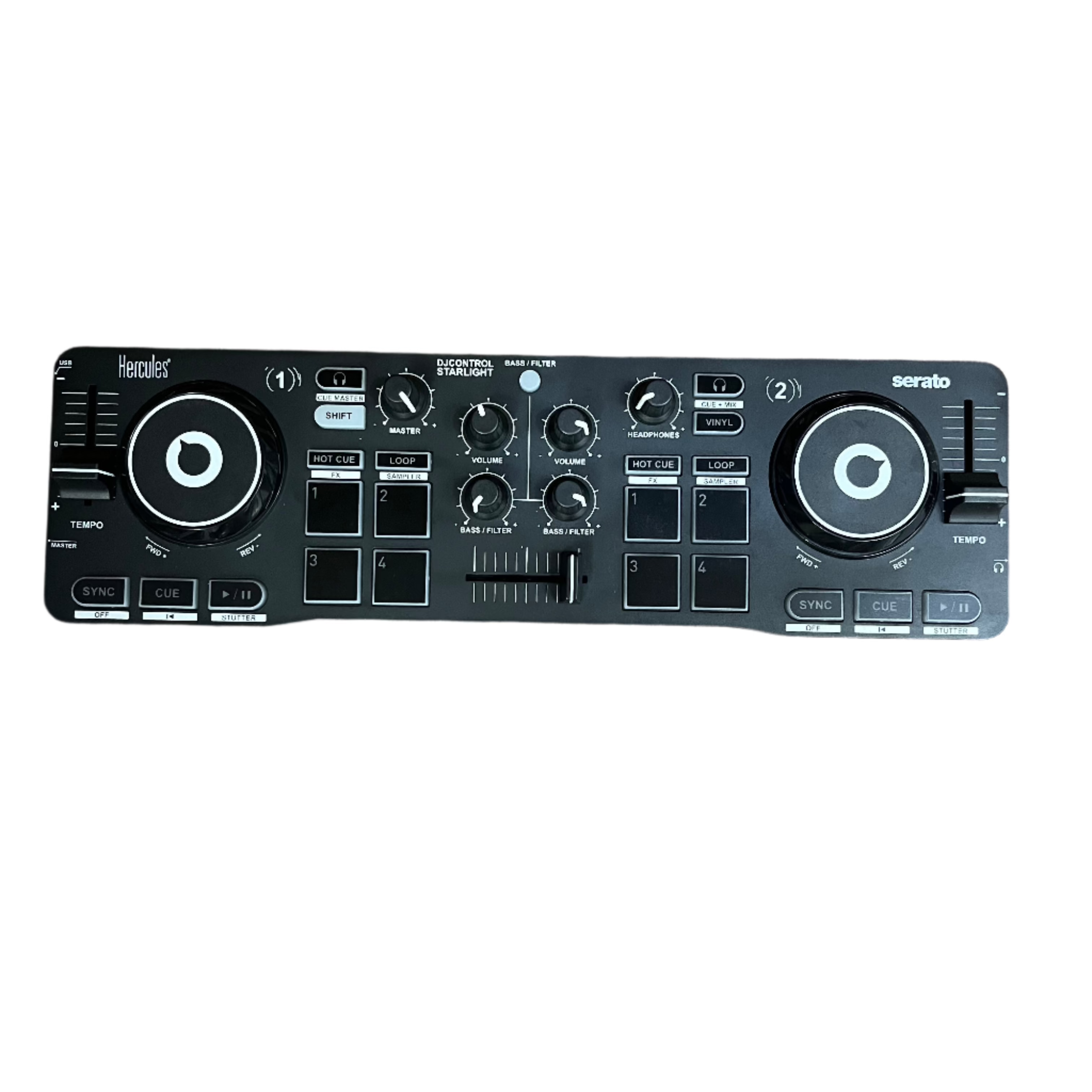 Serato Starlight Professional DJ Mixer with USB & Bluetooth - Complete DJ Controller Kit with Turntables for Live Performances, Clubs & Home DJing