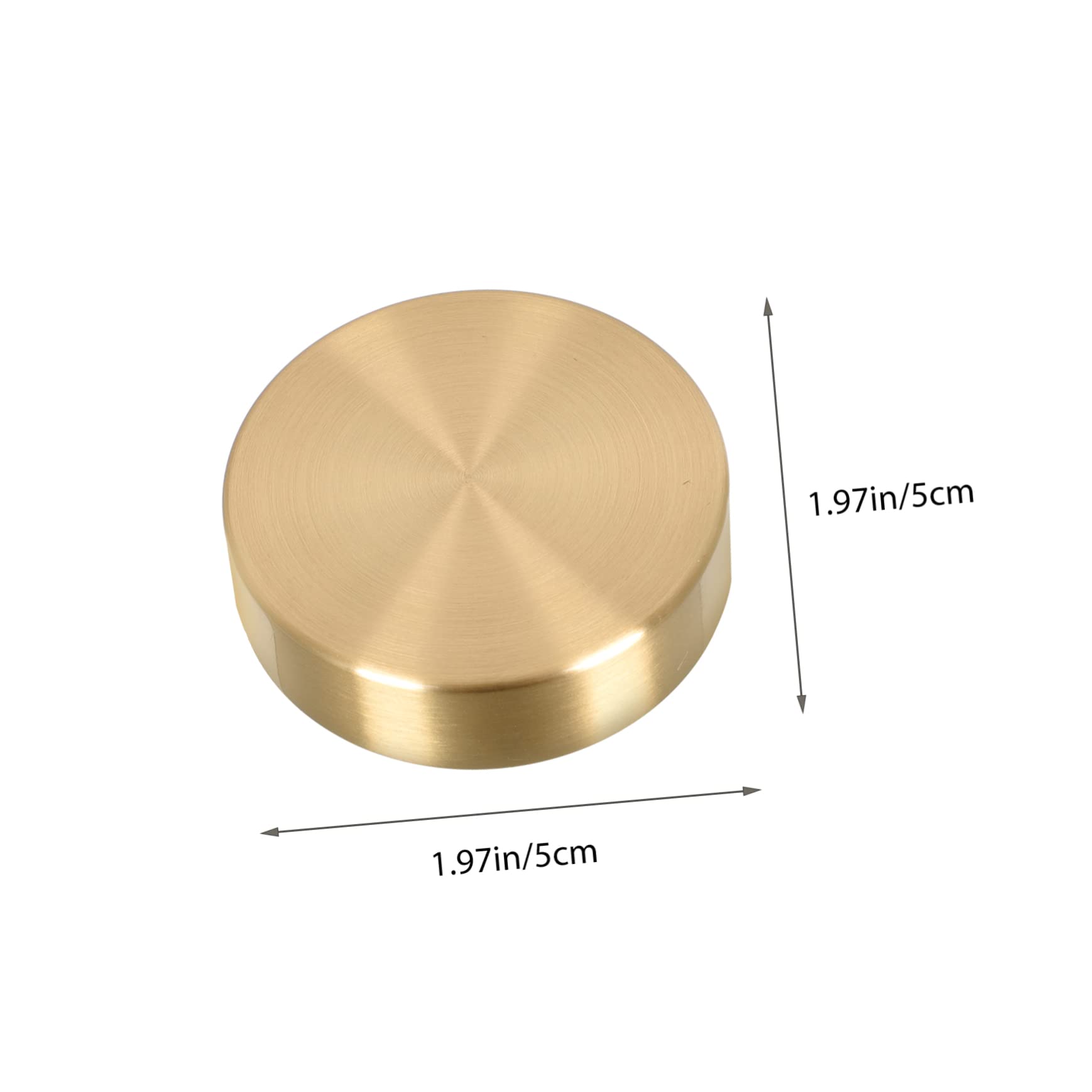 NAMOARLY 4-Piece Brass Round Ruler Paperweights - Heavy Duty Desktop Paper Holders for Drawing, Office & Crafting - Decorative Brass Paperweights for Artists, Architects & Stationery Lovers