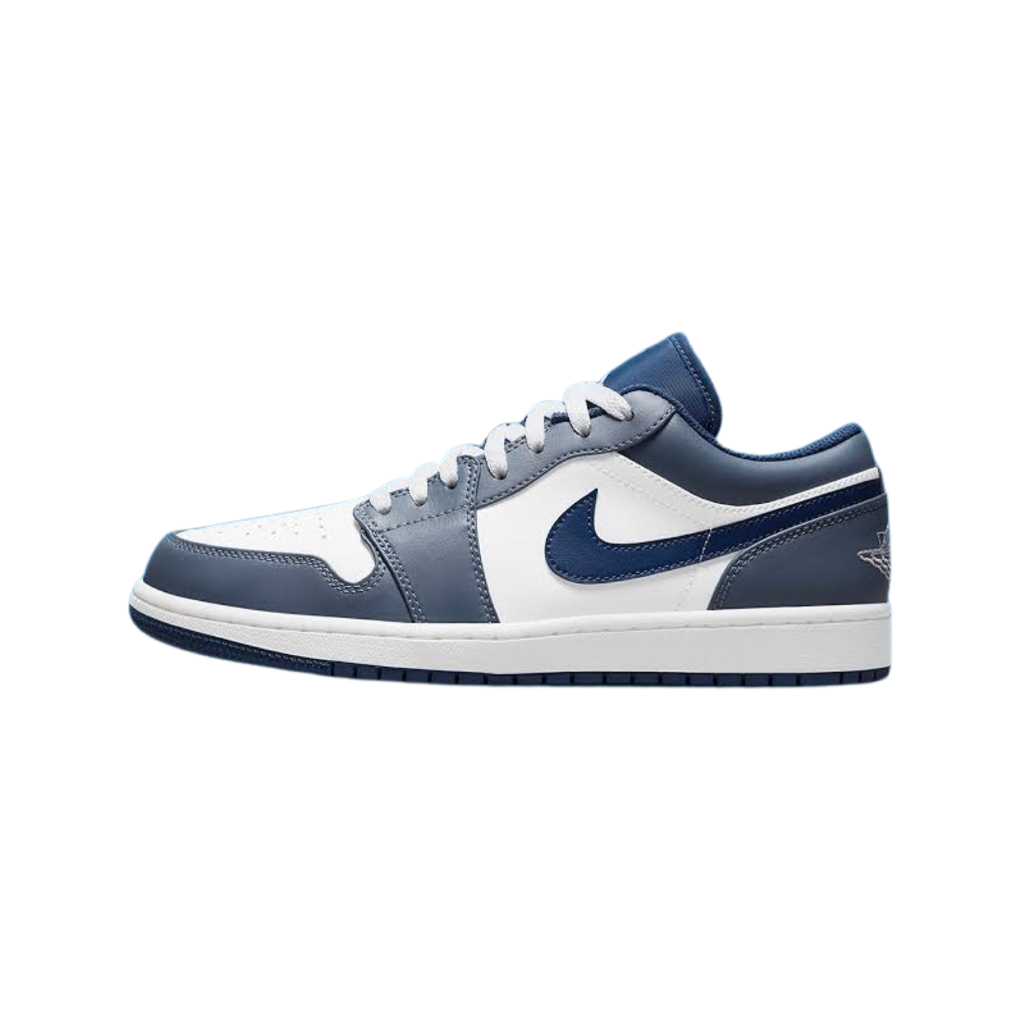 Air Jordan 1 Low GS Sneakers in Slate Blue, Navy & White - Perfect for School, Sports & Casual Wear