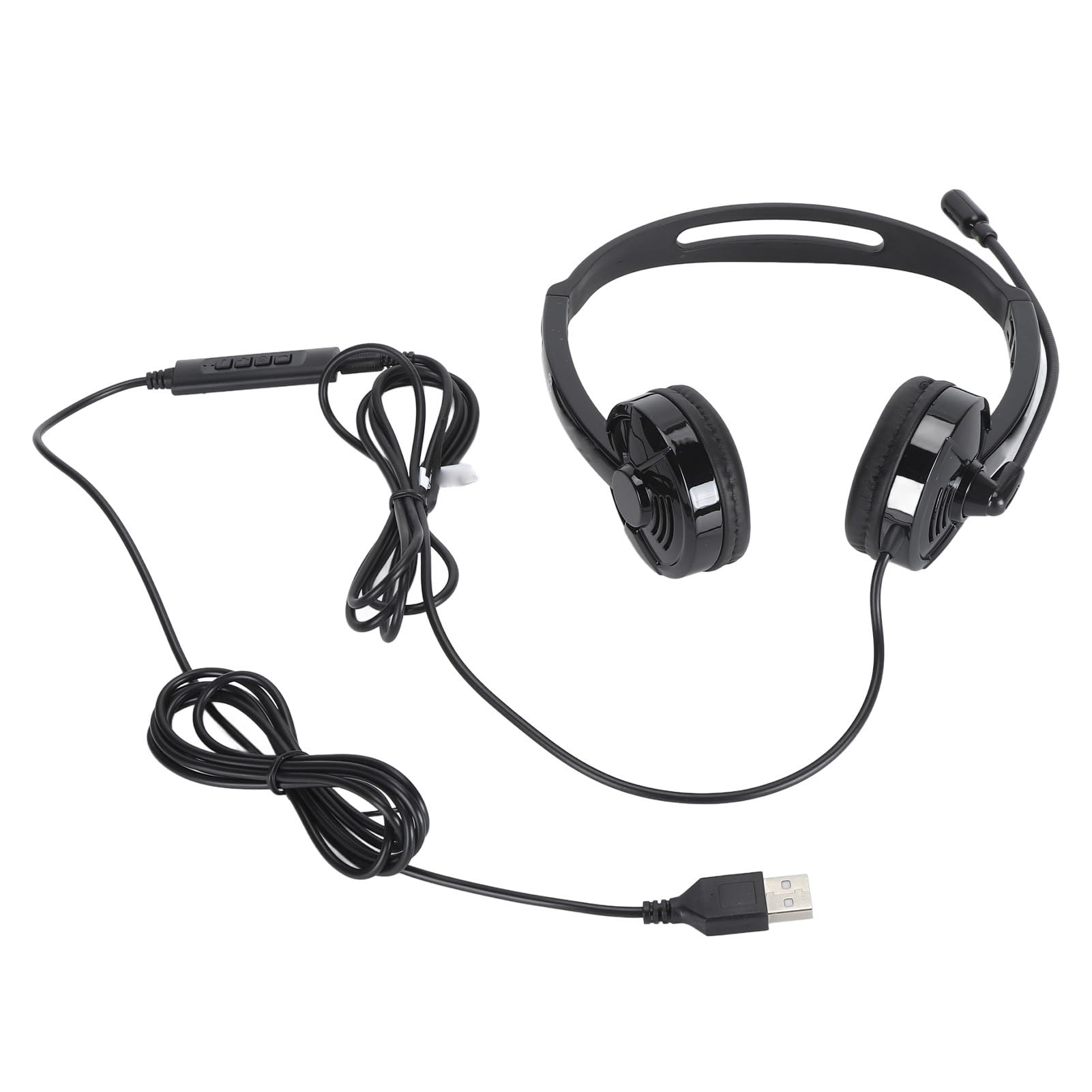 USB Noise Cancelling Office Headset with Microphone - HiFi Sound Card Chip, Clear Audio & Comfortable Fit for Business Calls, Online Meetings | Perfect for Remote Work, Zoom Calls & Customer Service