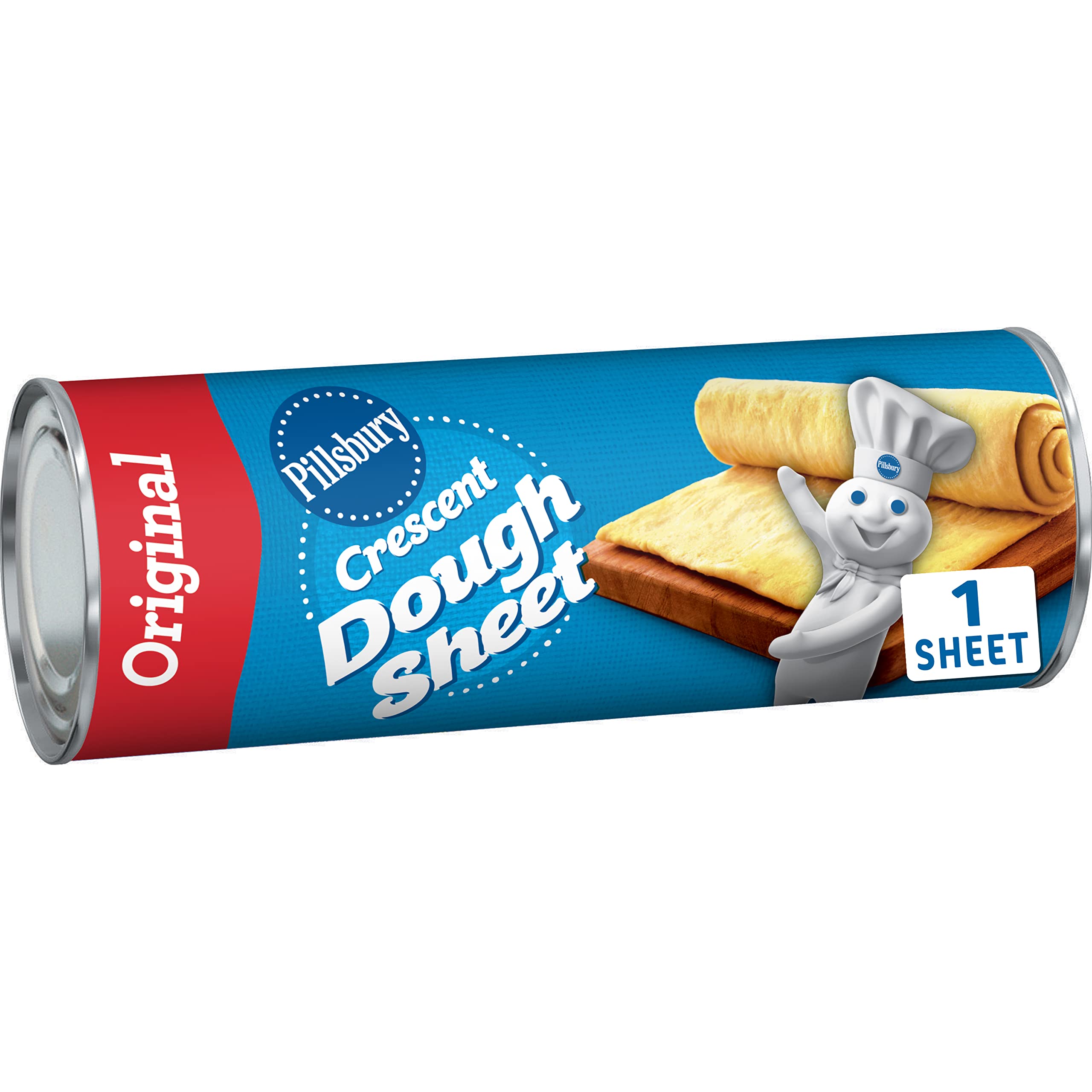 Pillsbury Original Crescent Dough Sheet - 8 oz Refrigerated Canned Pastry Dough for Easy Baking | Perfect for Croissants, Pastries & Quick Recipes