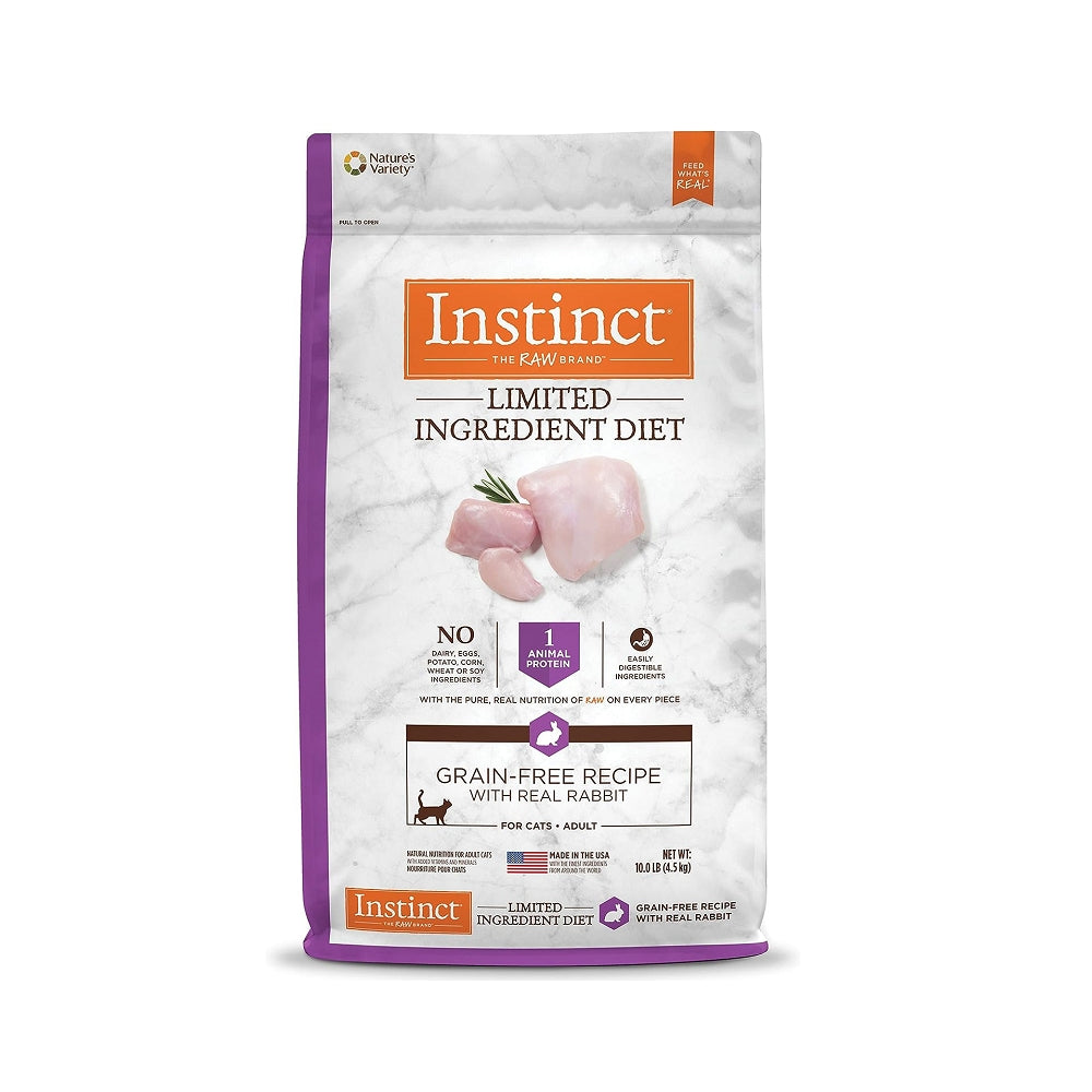 Grain-Free Limited Ingredient Dry Cat Food with Rabbit - Hypoallergenic Kibble for Sensitive Stomachs - Perfect for Indoor Cats & Allergy-Prone Pets