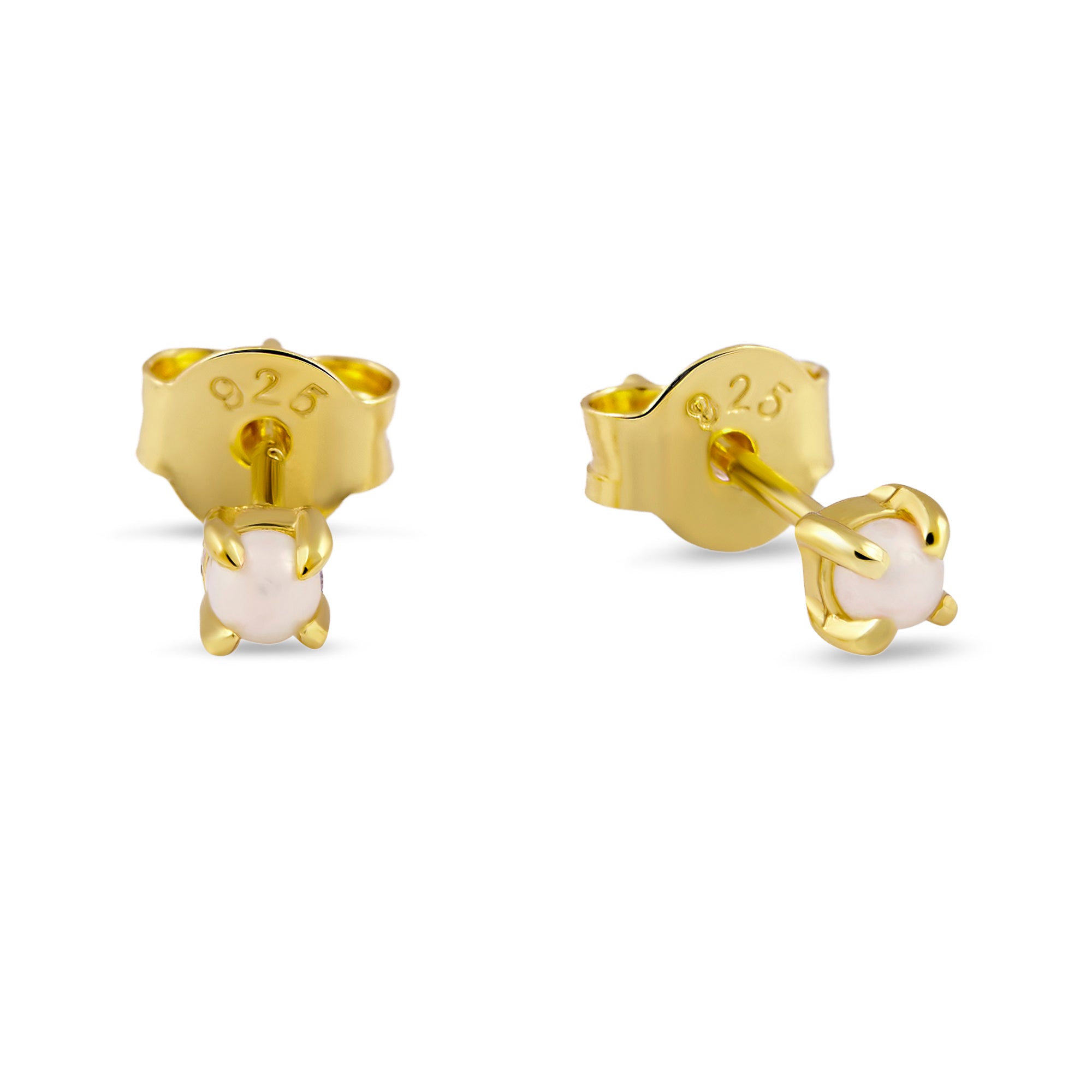Elegant 14K Gold Pearl Stud Earrings for Women - Perfect for Weddings, Parties & Everyday Wear