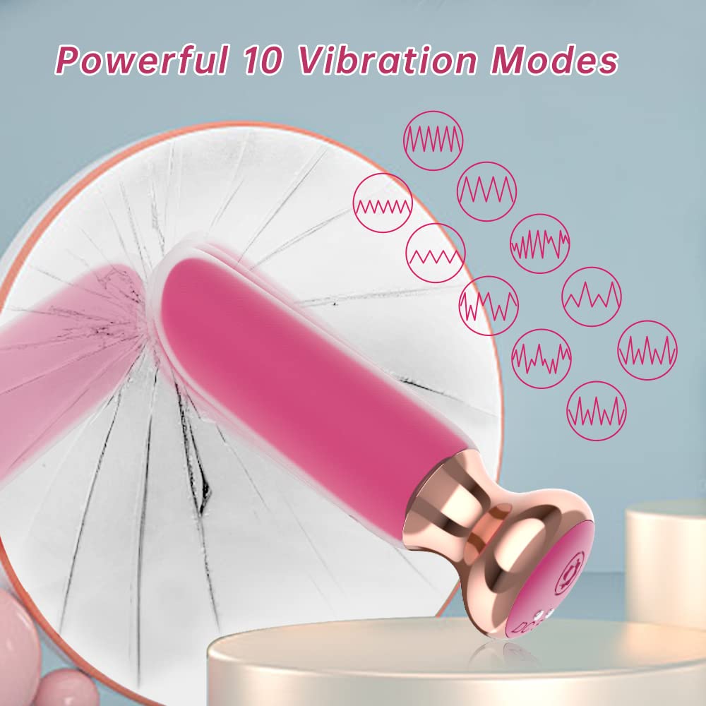 **Iusmnur Rechargeable Lipstick Mini Vibrator - 10 Powerful Vibrations for G-Spot & Clitoral Stimulation, Bullet Vibrator for Women, Discreet Adult Sex Toy (Pink) - Perfect for Travel, Solo Play & Couples Fun**