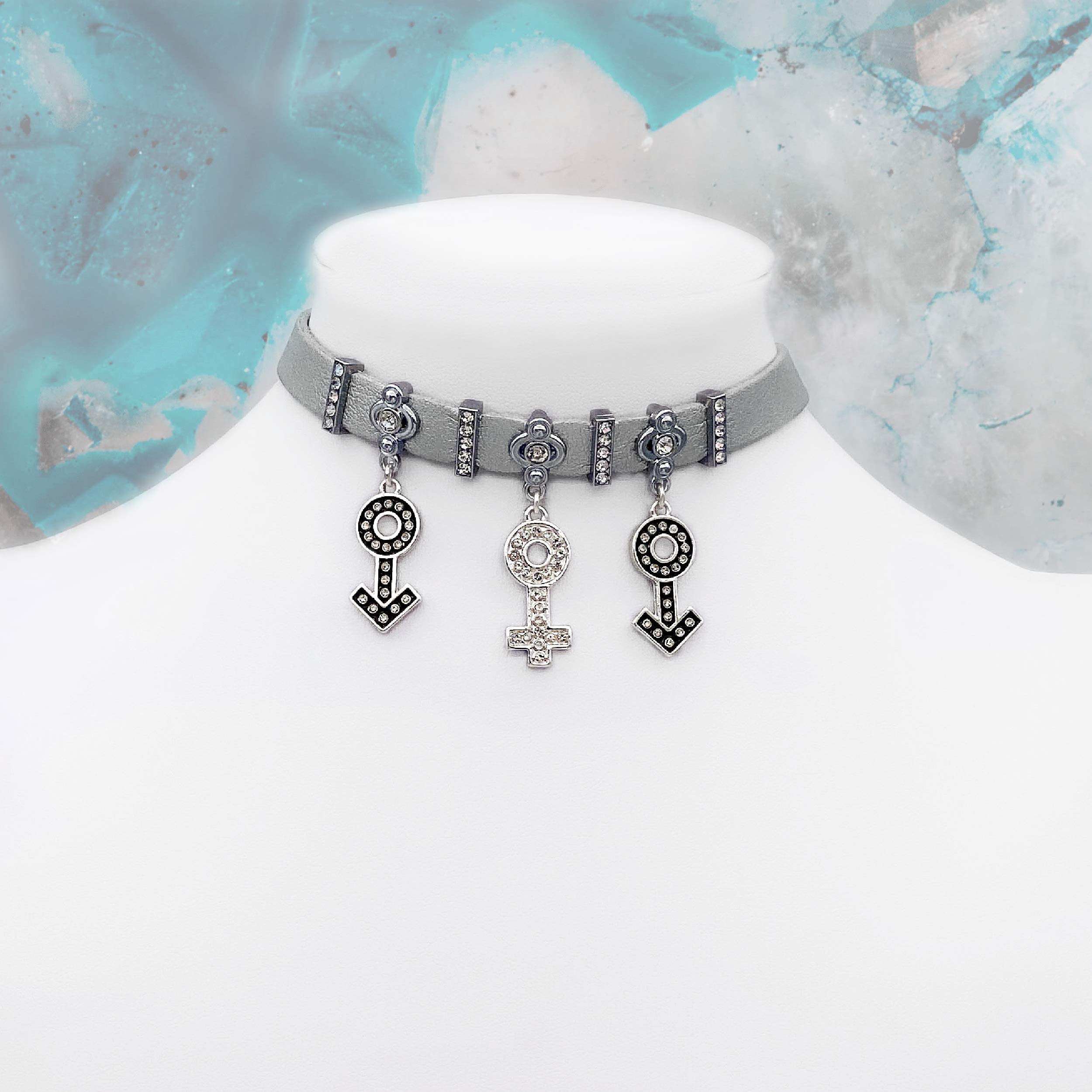 Hotwife Sexy Anklets & Chokers - Queen, Vixen, QOS Jewelry for Women | Swinger & Threesome Accessories | Perfect for Date Nights & Lifestyle Events