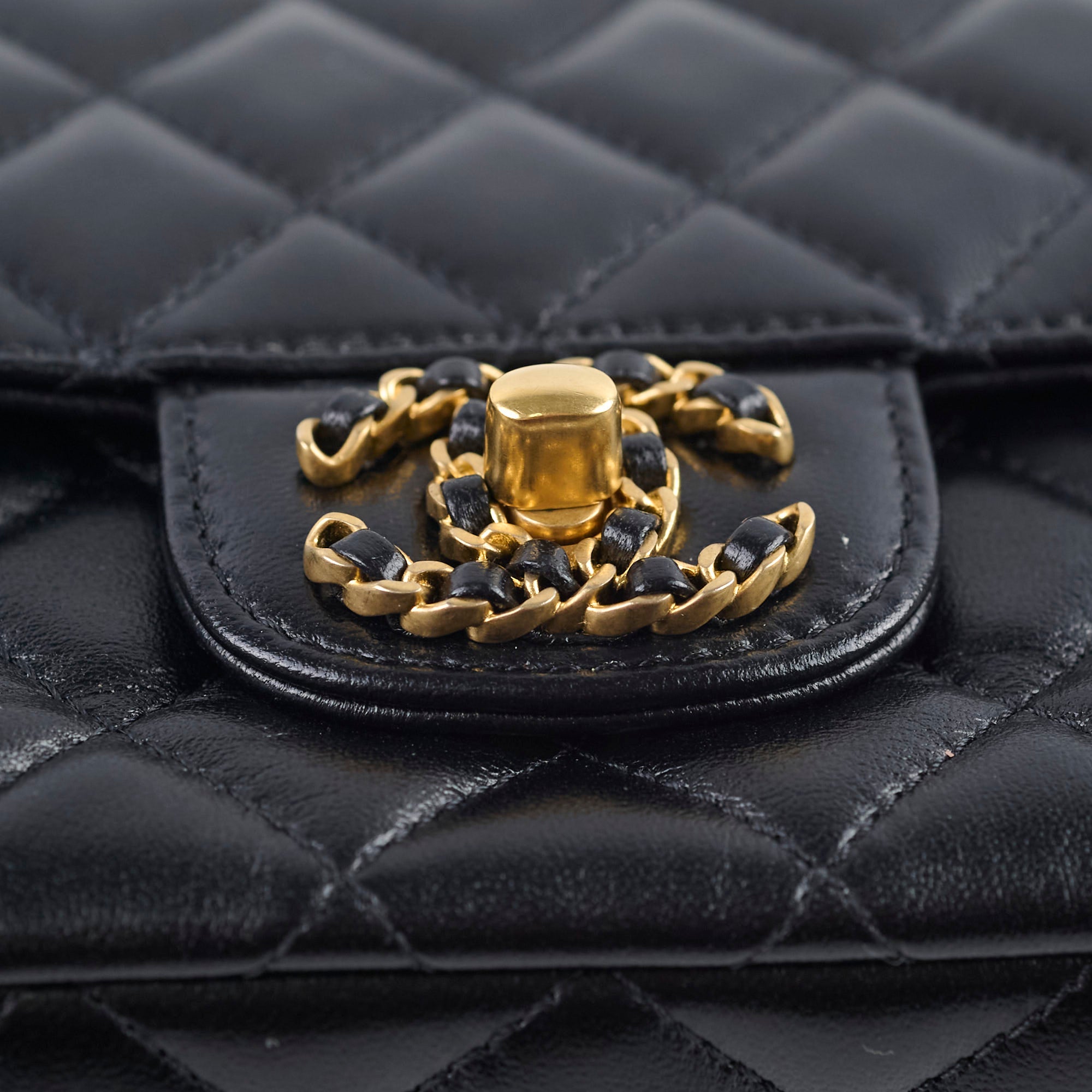 Chanel 2024 Seasonal Classic Flap Top Handle Bag - Genuine Lambskin Leather in Black | Luxury Designer Handbag for Women, Perfect for Evening Events & Special Occasions