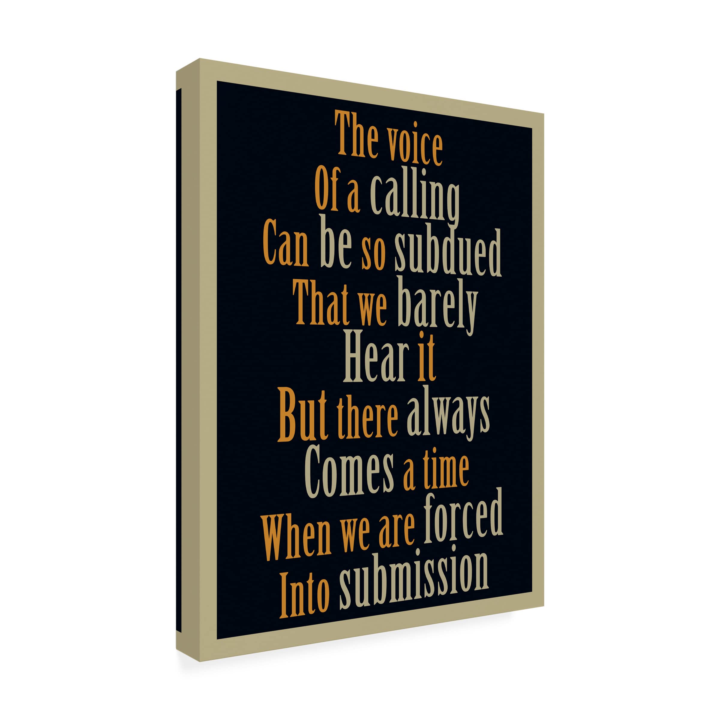 Richard Homawoo 'Calling Word Art' Canvas Wall Decor - Modern Inspirational Home & Office Artwork for Living Room, Bedroom, or Workspace