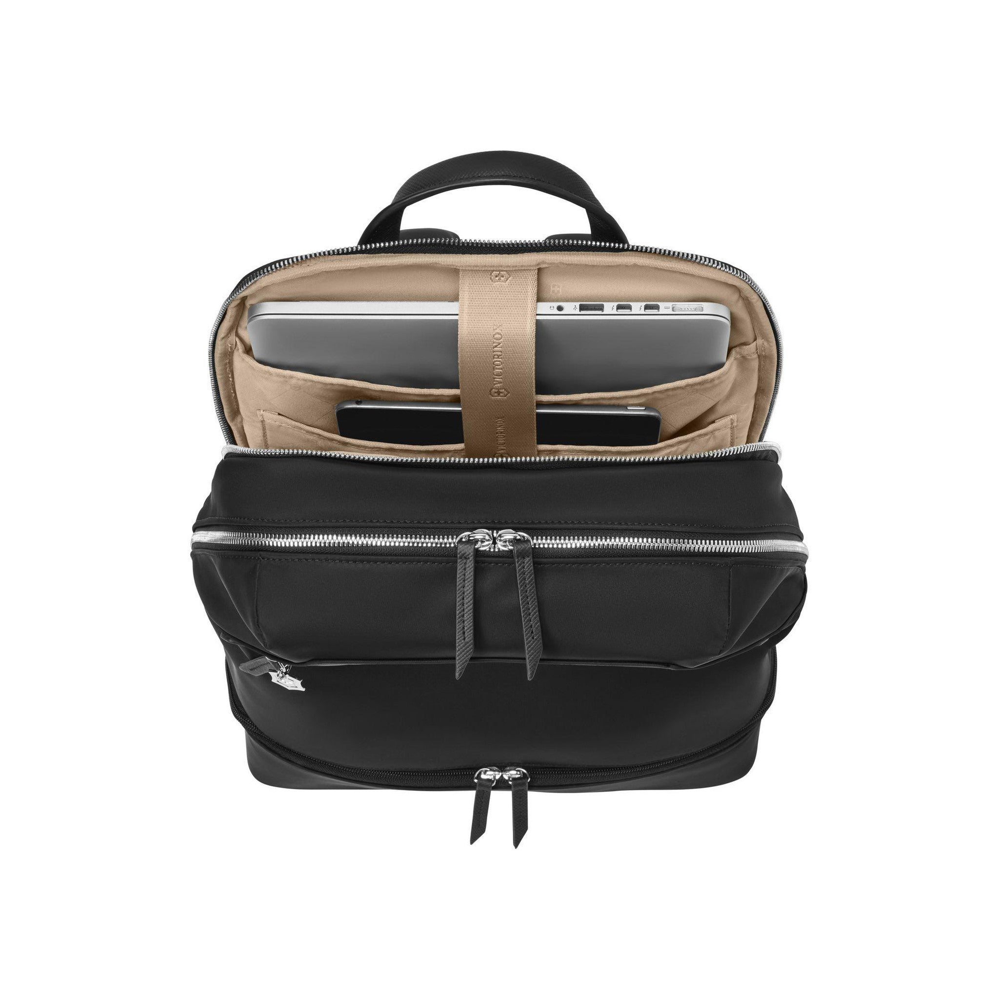 Victorinox Victoria Signature Deluxe Backpack - Premium Laptop Backpack for Work & Travel - Durable Water-Resistant Business Backpack with USB Charging Port - Perfect for Commuters, Students & Professionals