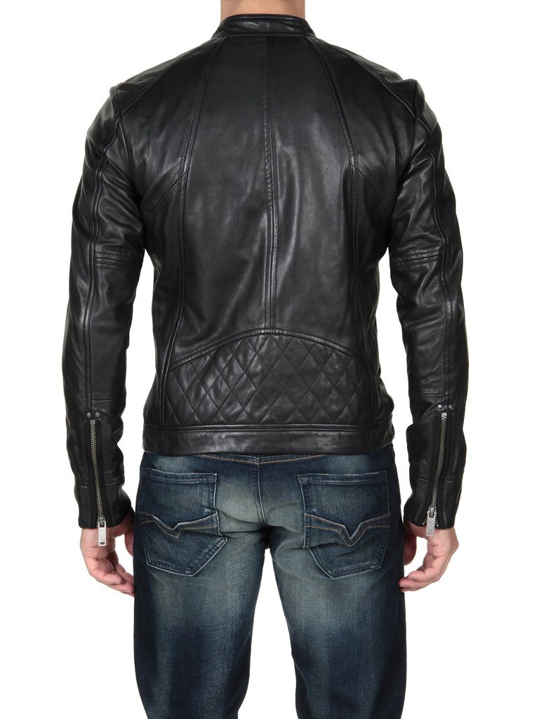 Genuine Cow Leather Motorcycle Jacket for Men - KC195 Biker Jacket with Stylish Design | Perfect for Riding, Outdoor Adventures & Casual Wear